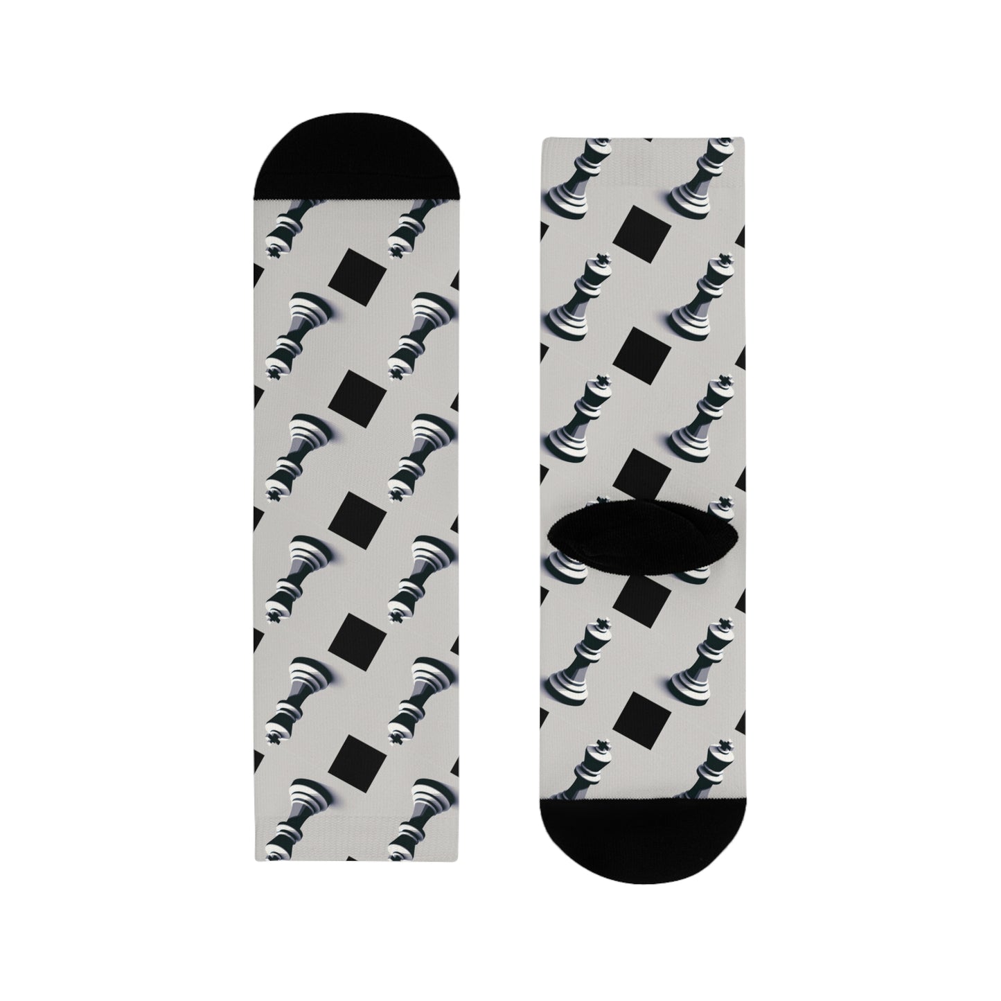 Fun Socks | Chess themed | Cool & Stylish Sublimation Crew Socks (EU)