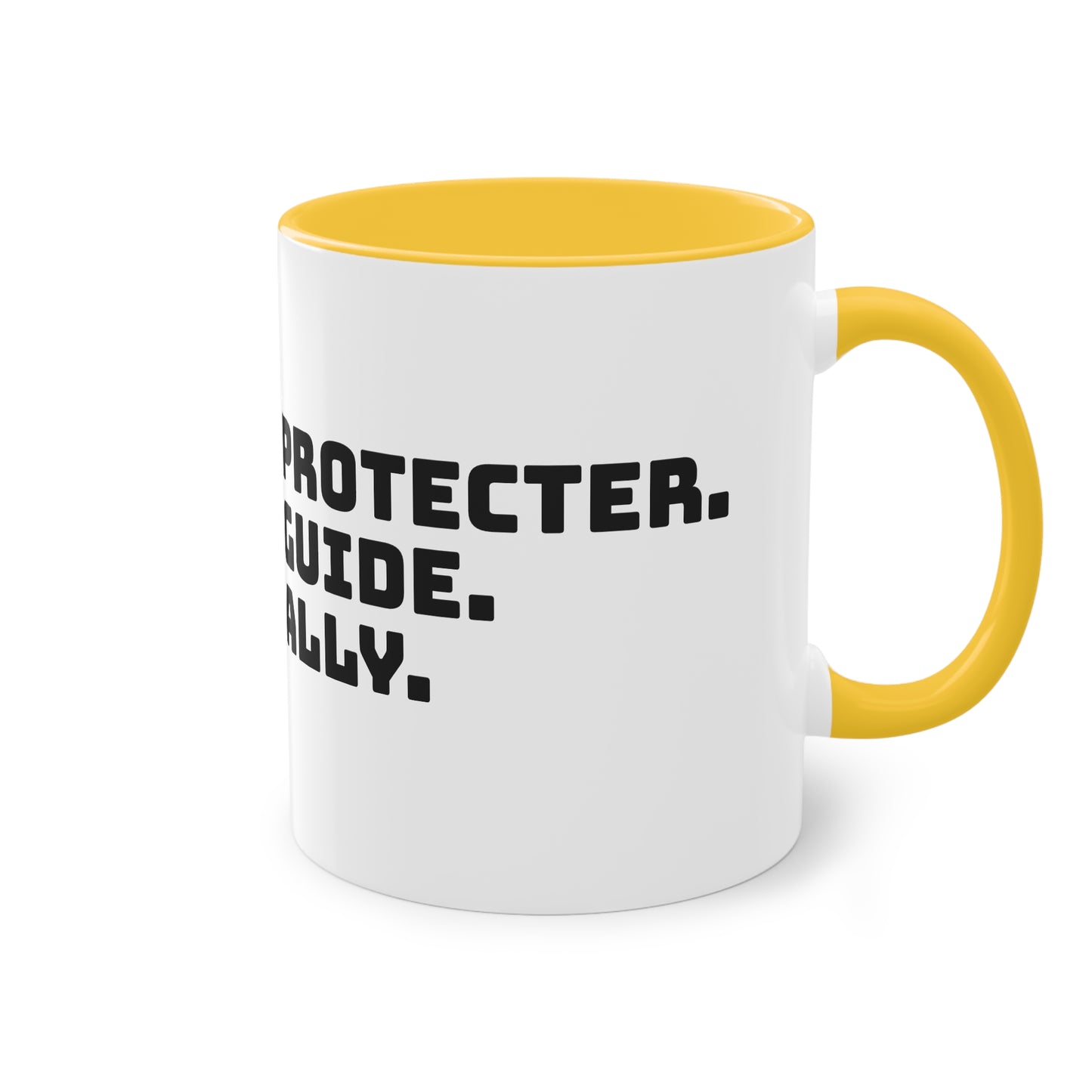 Mug | Coffee Mug | Protector. Guide. Ally. BEST BROTHER EVER | Two-Tone Coffee Mug, 11oz
