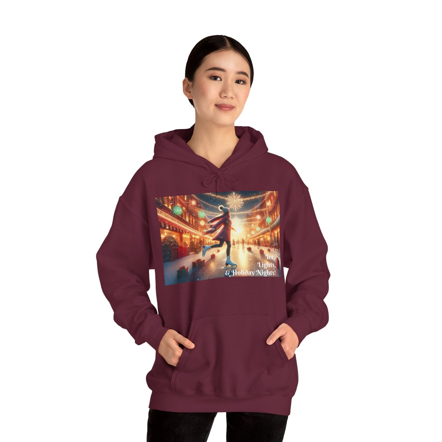Women's Hooded Sweatshirt - Ice, Lights, & Holiday Nights!