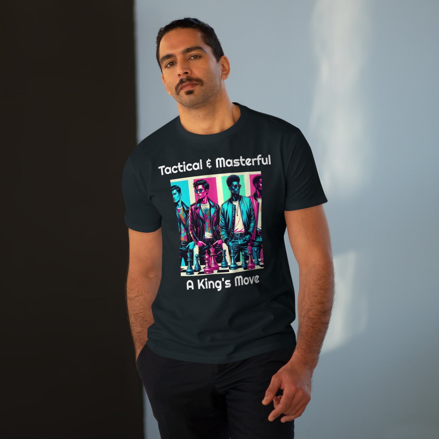 Men's T-Shirt | Tactical & Masterful - A King's Move | Bold & Stylish | Chess Themed | Men's Modern-fit Tee