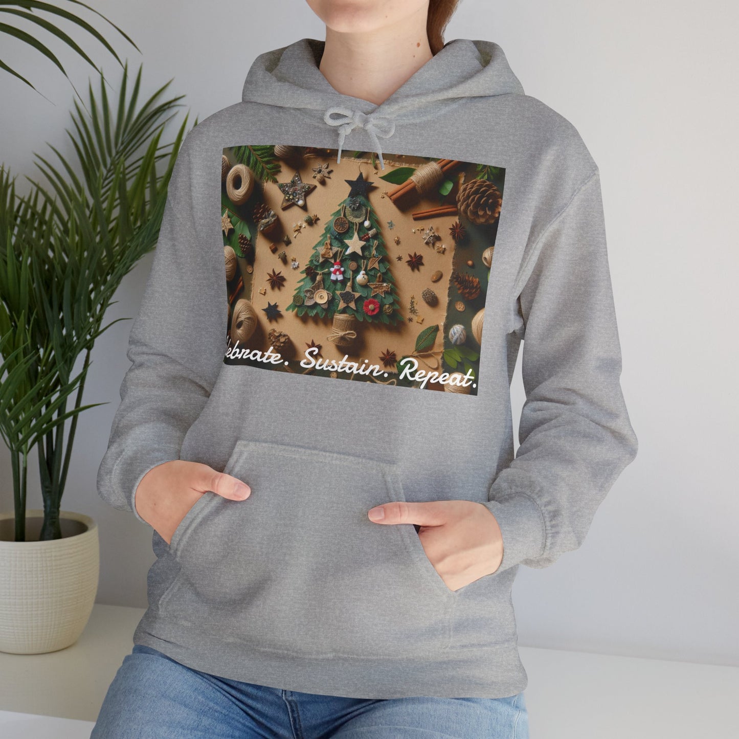 XXXL+ | Women's Hooded Sweatshirt - Celebrate. Sustain. Repeat.