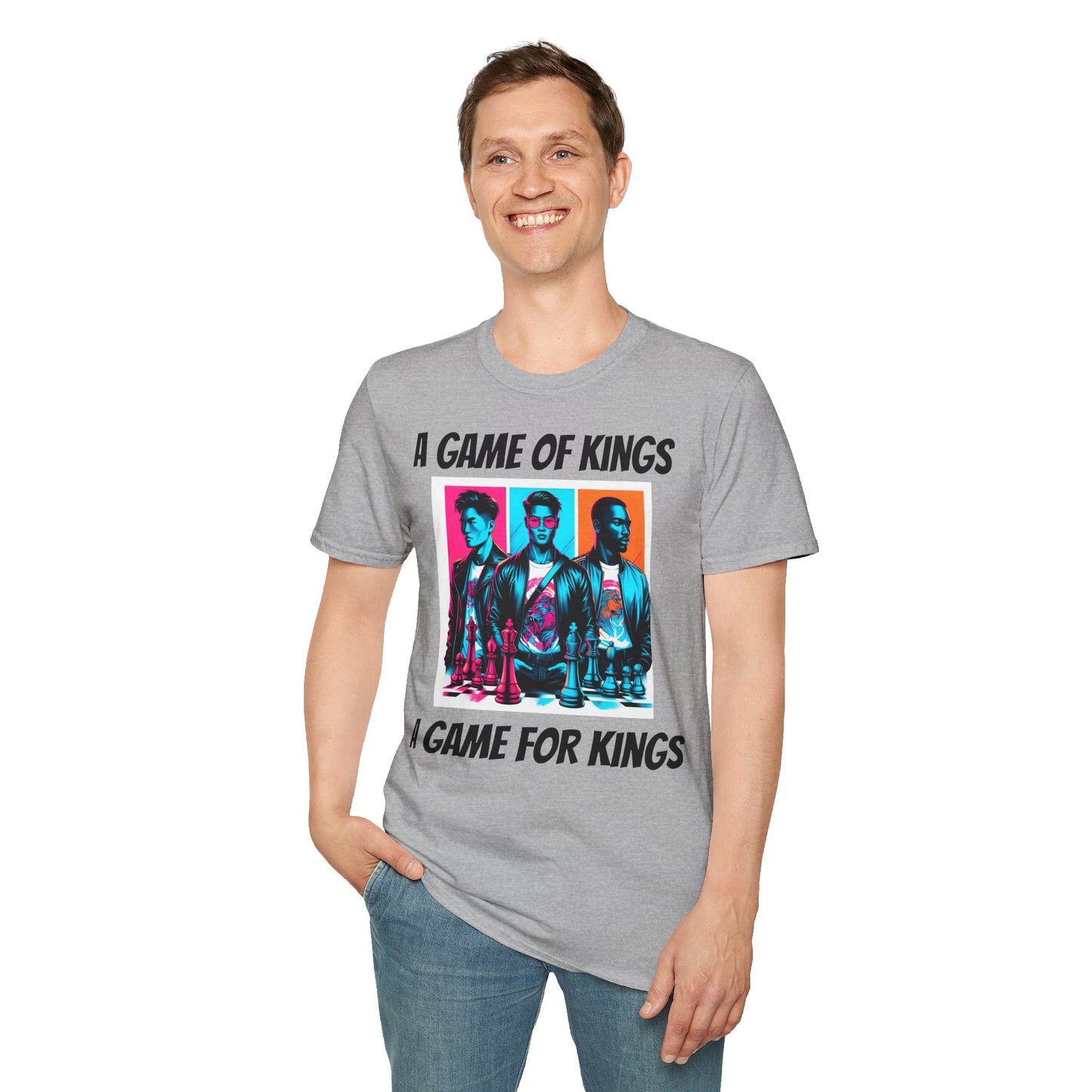Men's T-Shirt | A Game of Kings. A Game for Kings | Bold & Stylish | Chess Themed | Men's Softstyle T-Shirt
