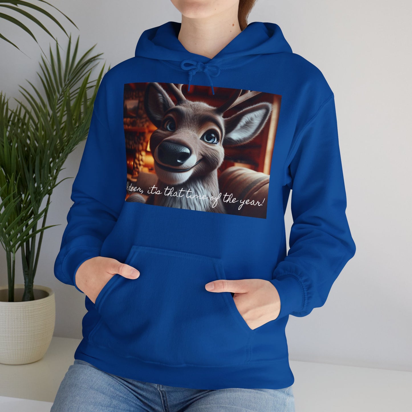 XXXL+ | Women's Hooded Sweatshirt - Oh deer, it's that time of the year!