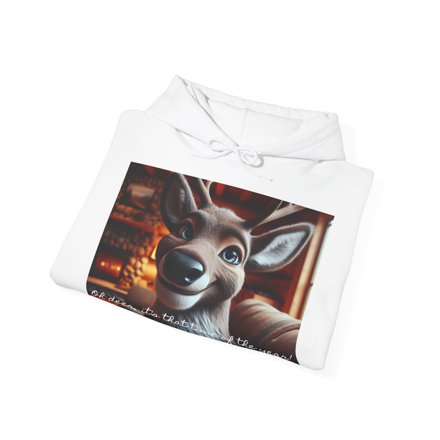 XXXL+ | Men's Hooded Sweatshirt - Oh deer, it's that time of the year!