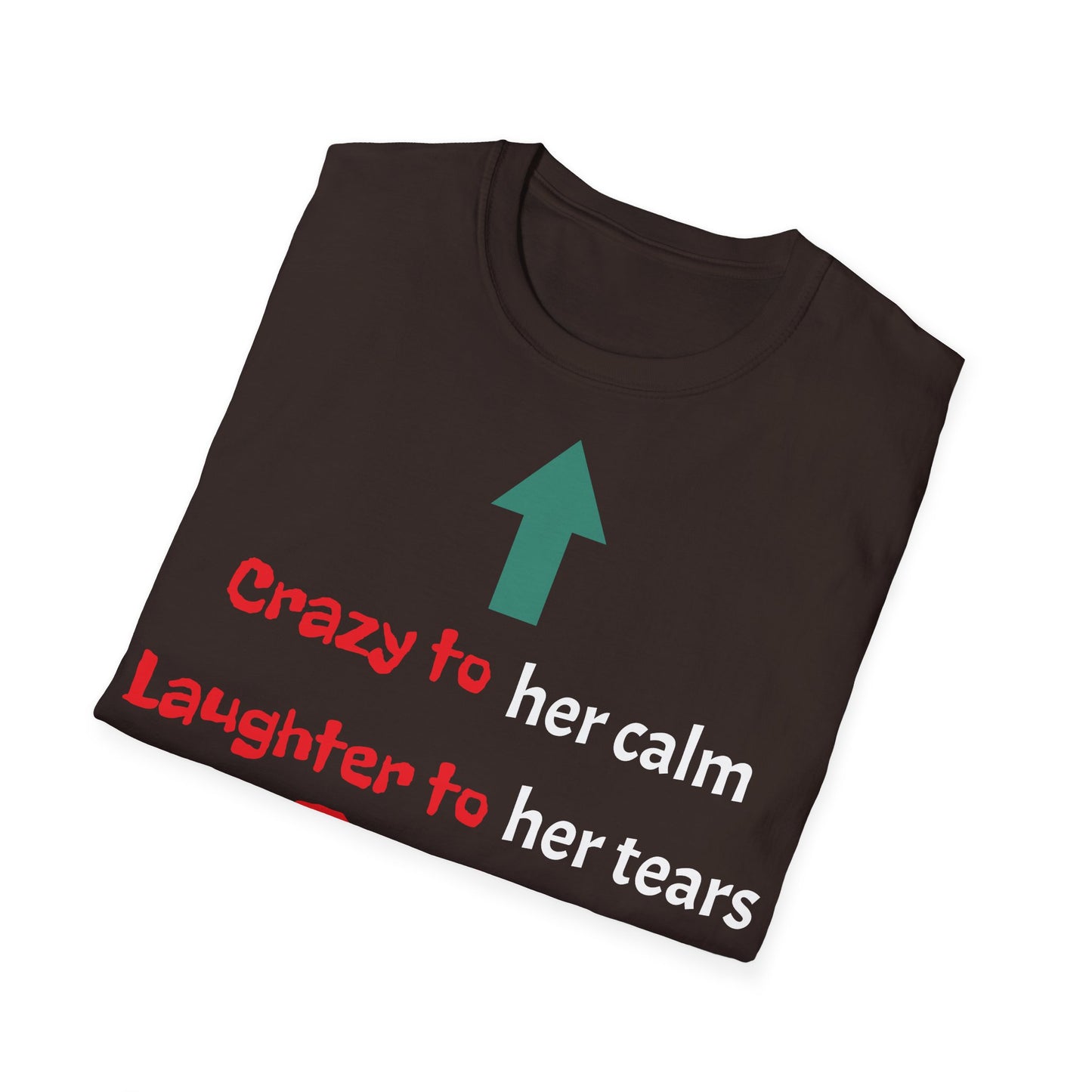 Men's T-Shirt | Crazy to Her Calm, Laughter to Her Tears, BEST BROTHER EVER | Brother & Sister | India Themed | Men's Softstyle T-Shirt