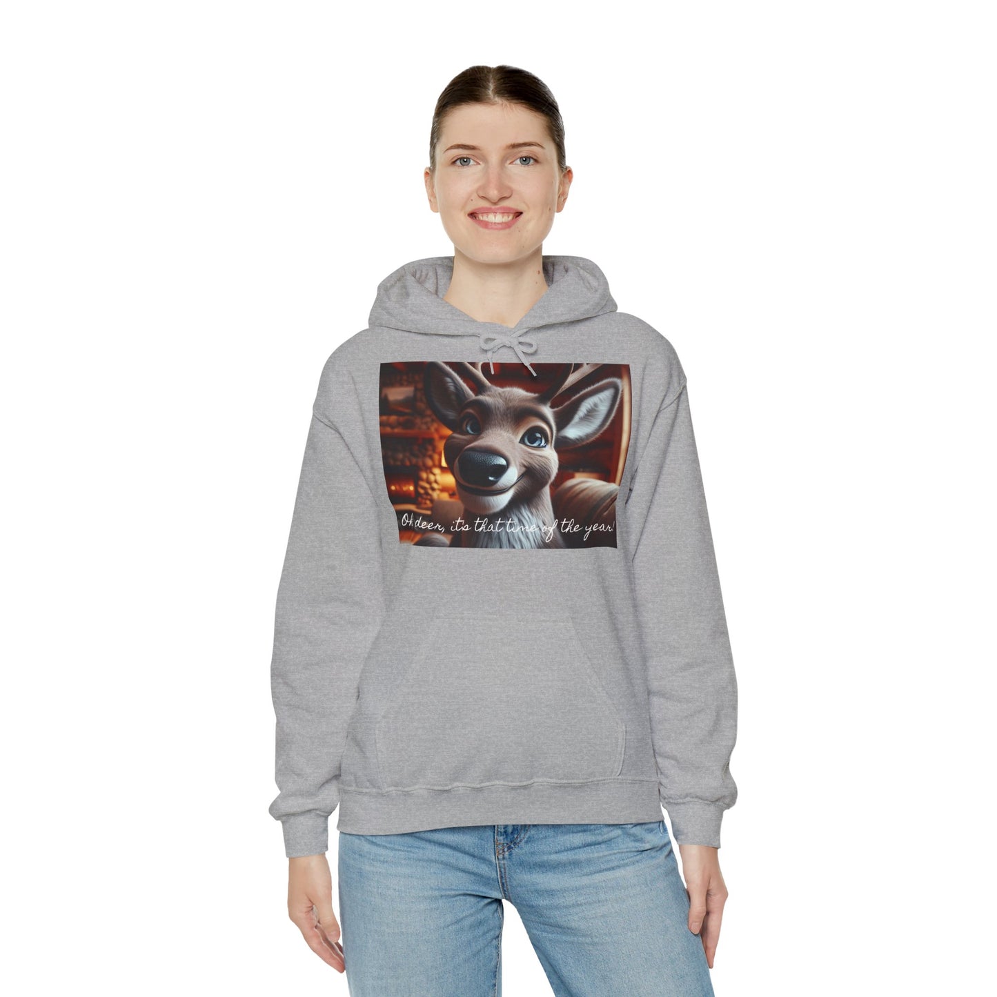 XXXL+ | Women's Hooded Sweatshirt - Oh deer, it's that time of the year!