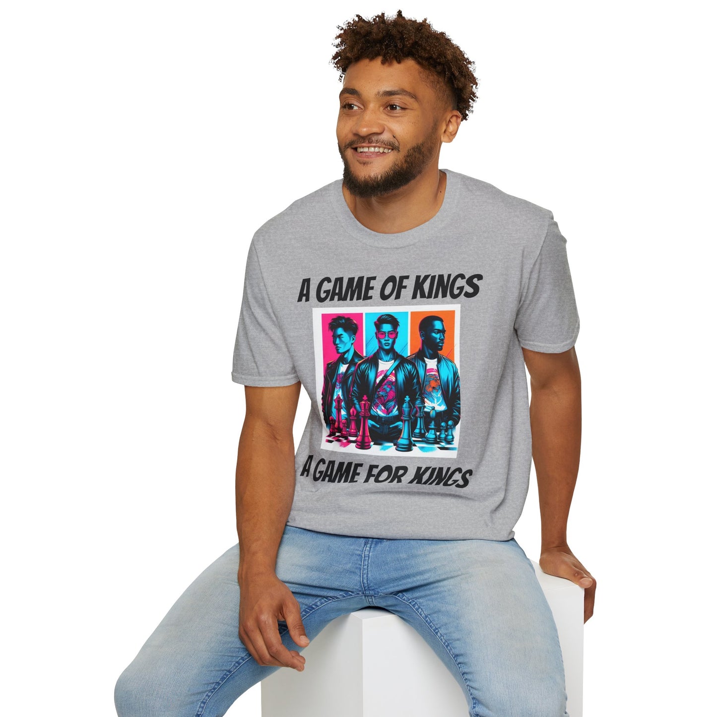 Men's T-Shirt | A Game of Kings. A Game for Kings | Bold & Stylish | Chess Themed | Men's Softstyle T-Shirt
