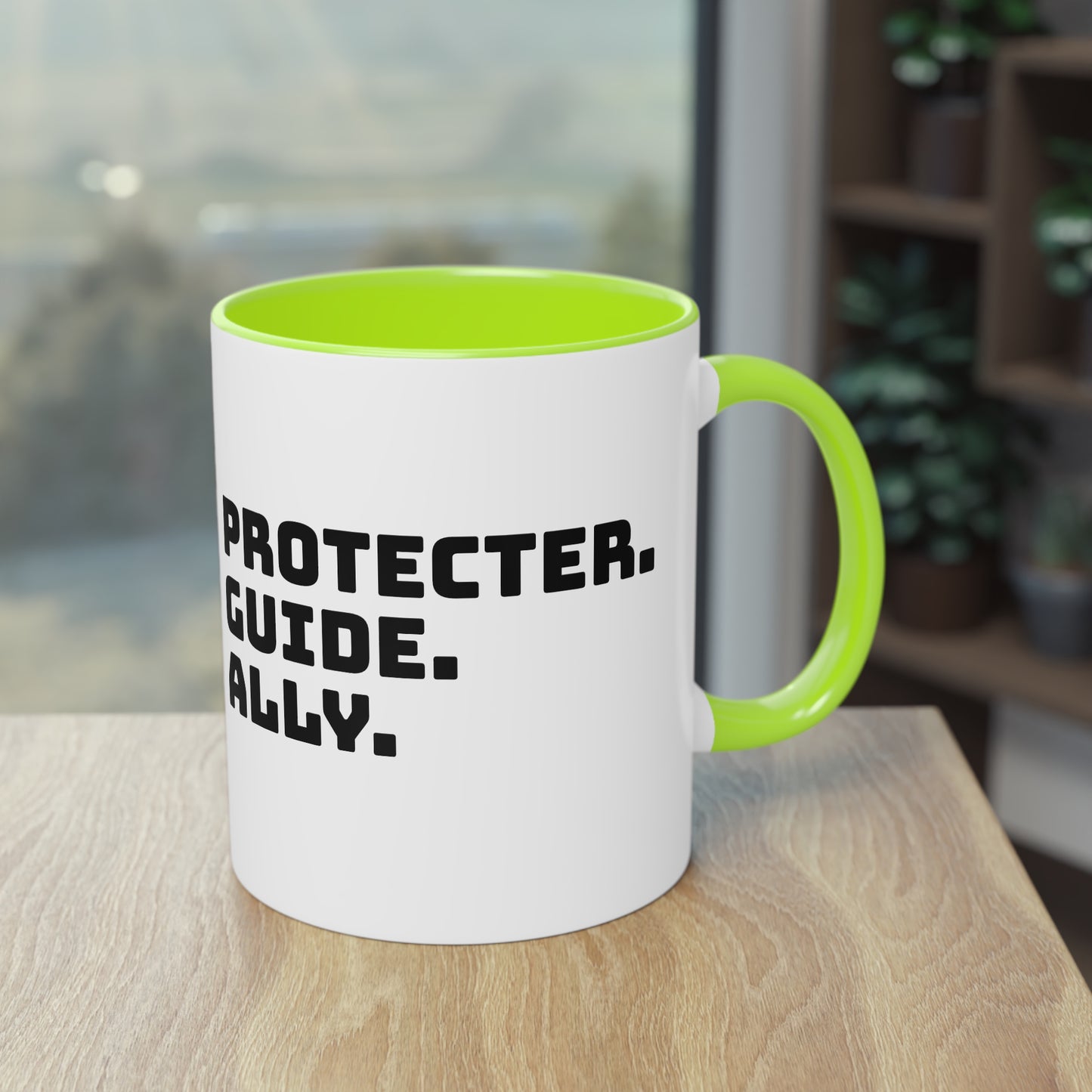 Mug | Coffee Mug | Protector. Guide. Ally. BEST BROTHER EVER | Two-Tone Coffee Mug, 11oz