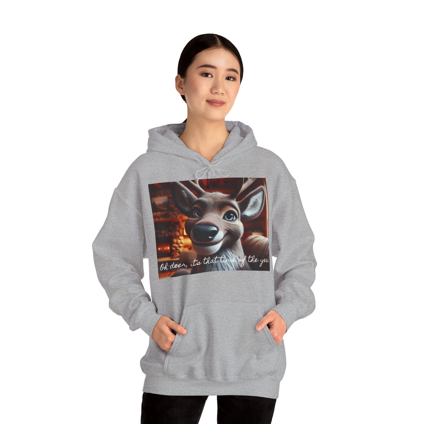 XXXL+ | Women's Hooded Sweatshirt - Oh deer, it's that time of the year!