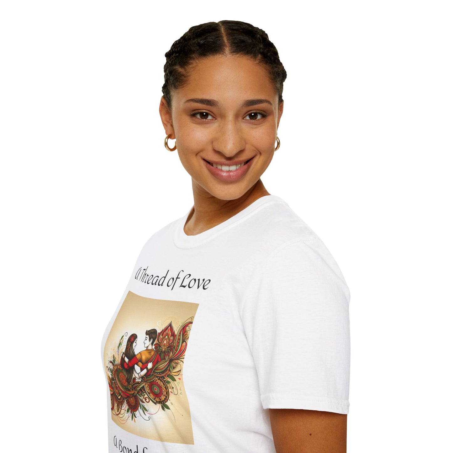 Women's T Shirt | A Thread of Love. A Bond for Life | Brother & Sister | India themed | Women's Softstyle T-Shirt