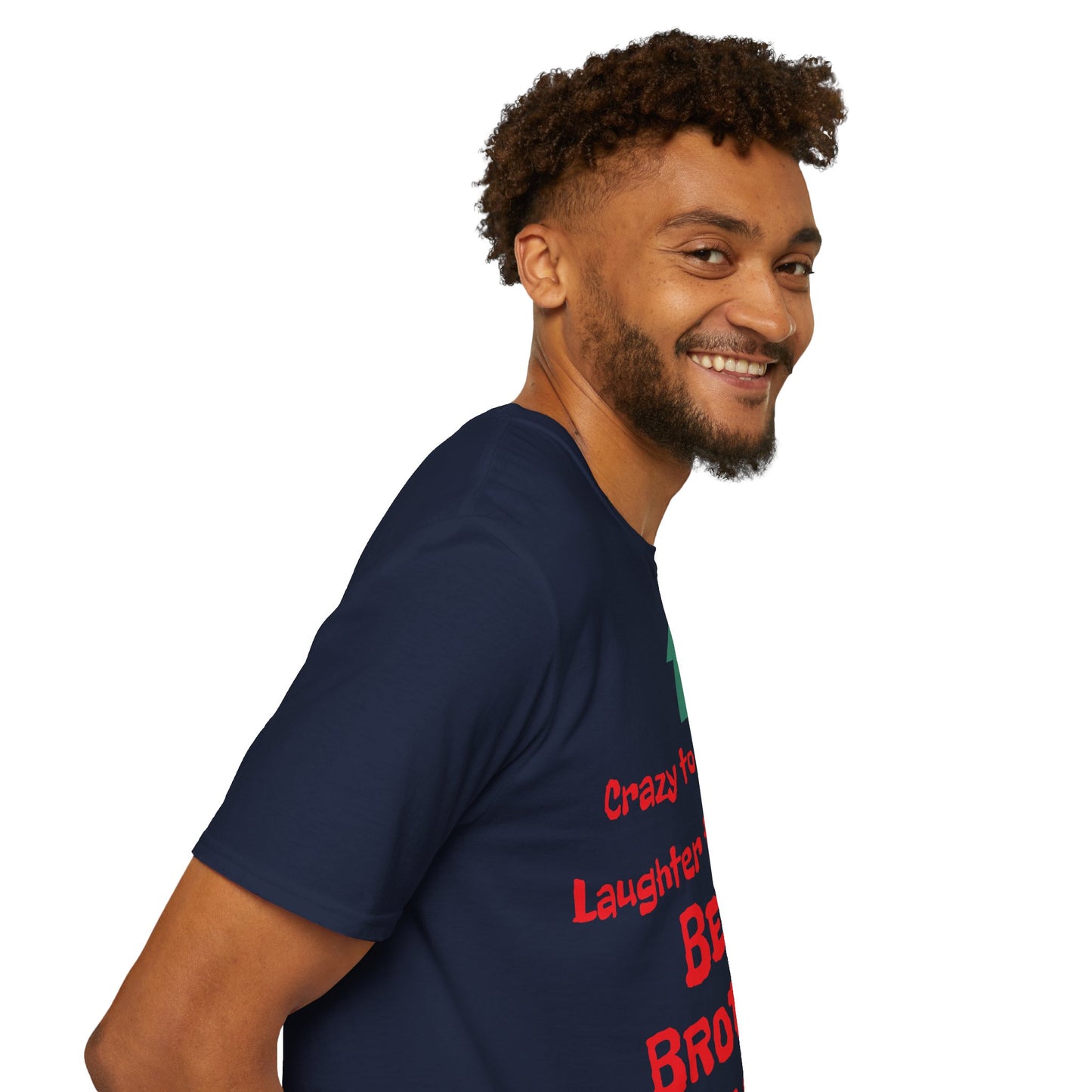 Men's T-Shirt | Crazy to Her Calm, Laughter to Her Tears, BEST BROTHER EVER | Brother & Sister | India Themed | Men's Softstyle T-Shirt