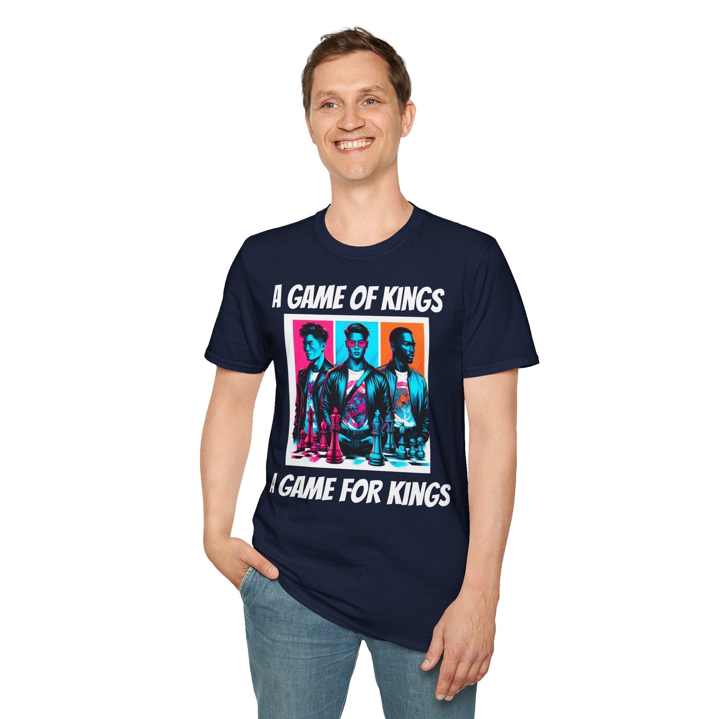 Men's T-Shirt | A Game of Kings. A Game for Kings | Bold & Stylish | Chess Themed | Men's Softstyle T-Shirt