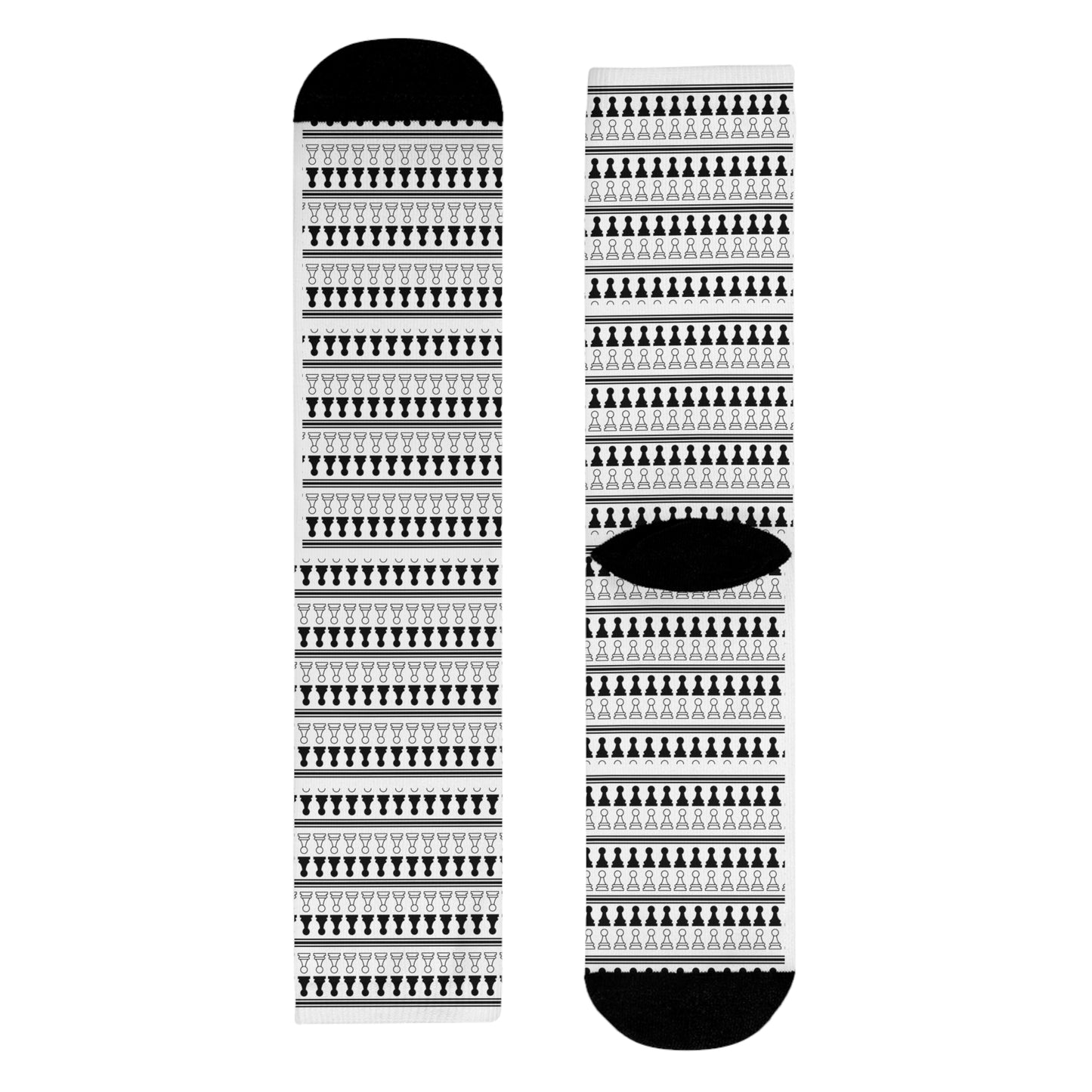 Fun Socks | Chess themed | Pawn Army | Cool & Stylish Sublimation Crew Socks (EU)