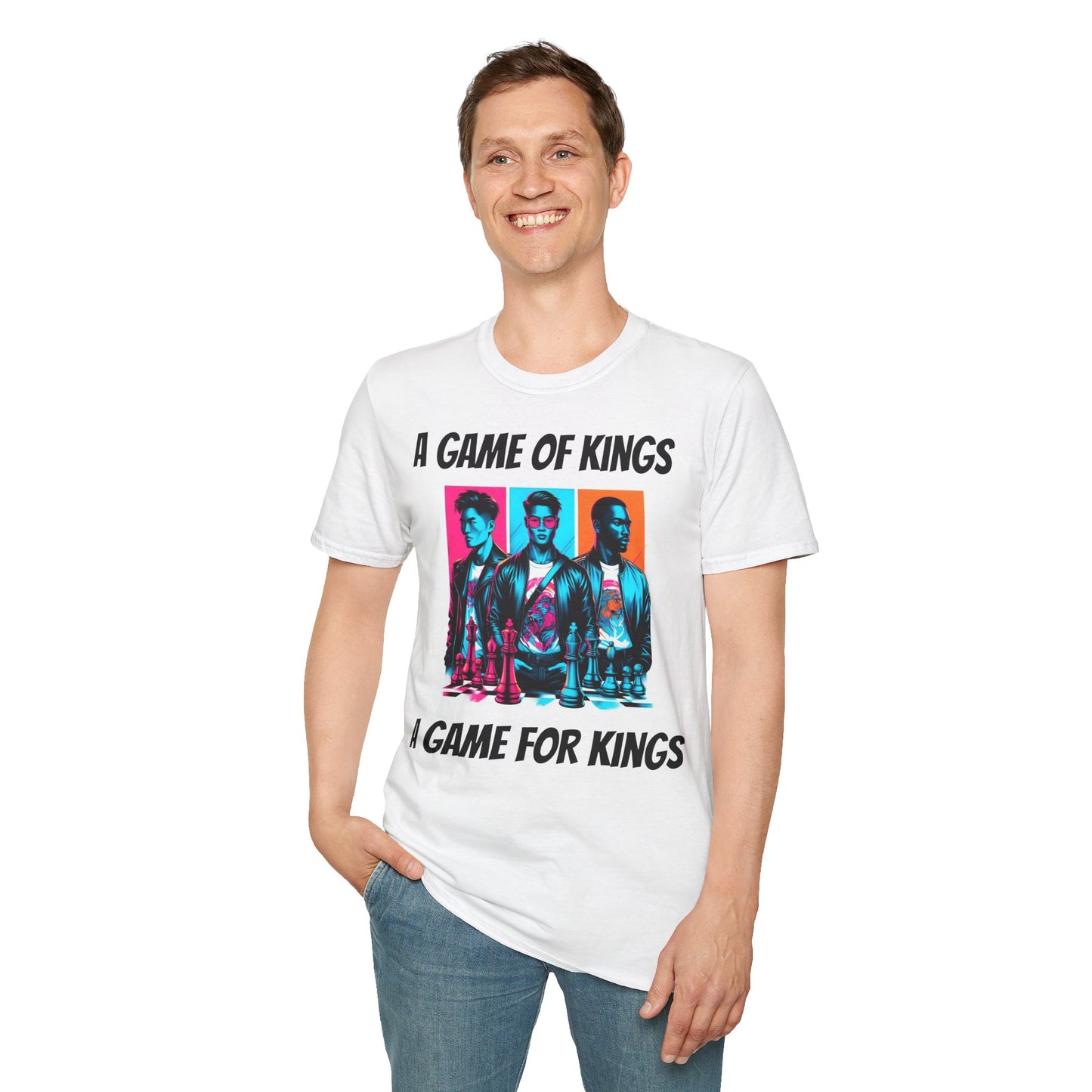 Men's T-Shirt | A Game of Kings. A Game for Kings | Bold & Stylish | Chess Themed | Men's Softstyle T-Shirt