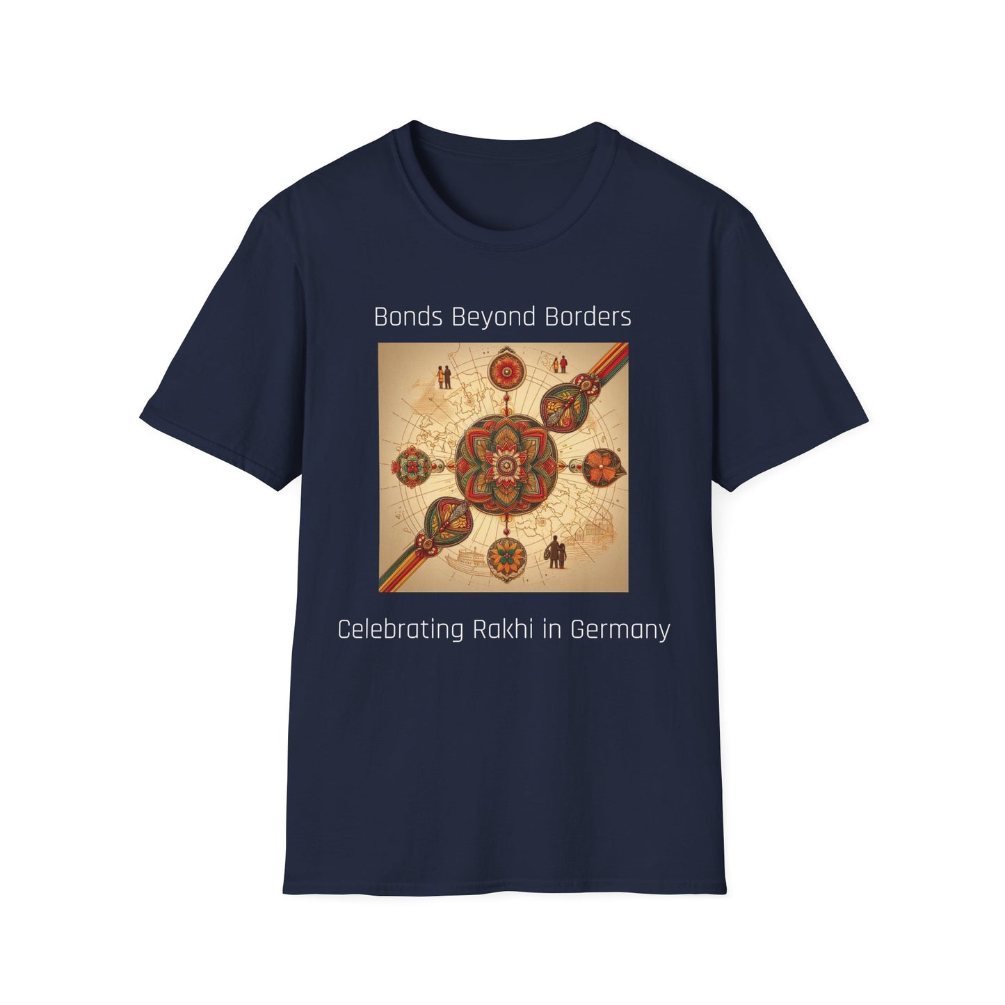 Rakhi Men's T-Shirt | Bonds Beyond Borders | Celebrating Rakhi in Germany | Men's Softstyle T-Shirt