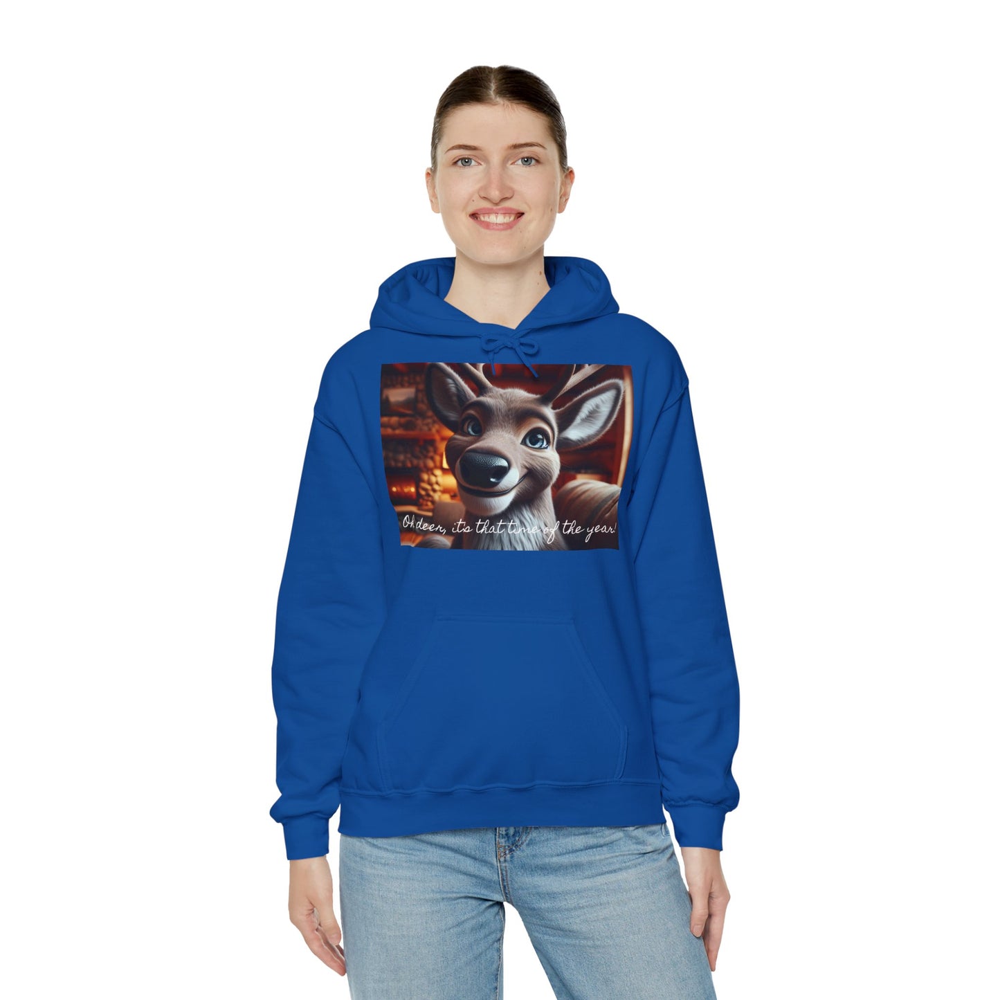 XXXL+ | Women's Hooded Sweatshirt - Oh deer, it's that time of the year!