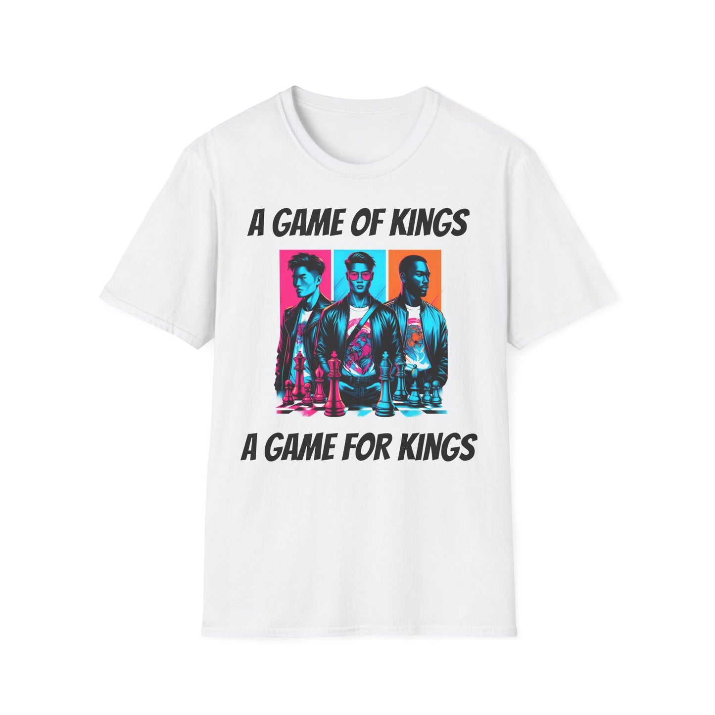Men's T-Shirt | A Game of Kings. A Game for Kings | Bold & Stylish | Chess Themed | Men's Softstyle T-Shirt