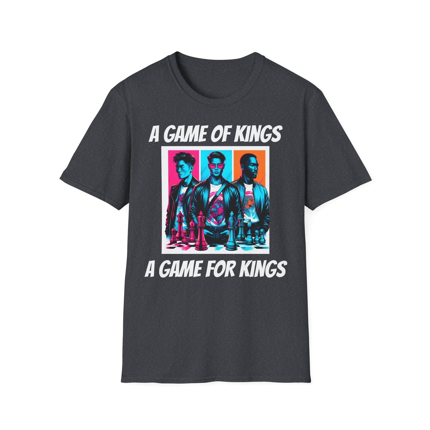 Men's T-Shirt | A Game of Kings. A Game for Kings | Bold & Stylish | Chess Themed | Men's Softstyle T-Shirt
