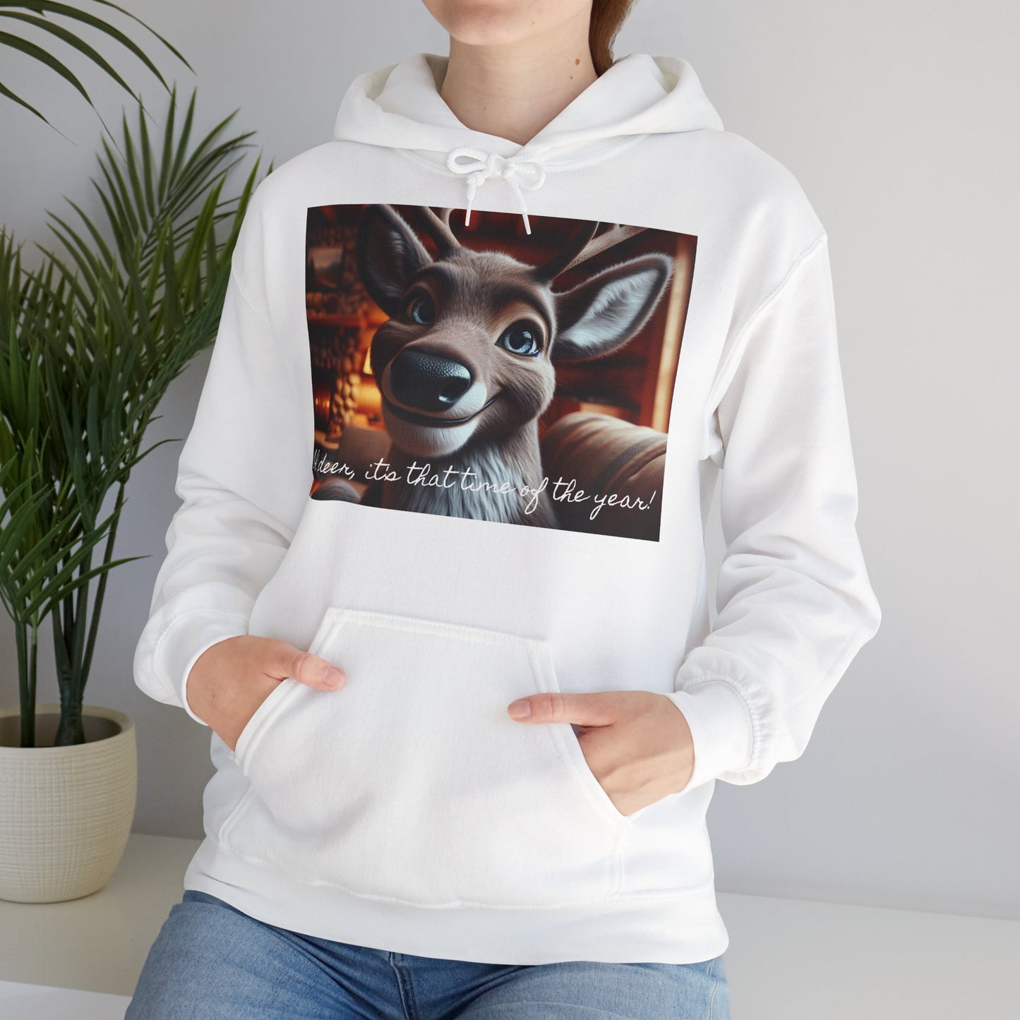 XXXL+ | Women's Hooded Sweatshirt - Oh deer, it's that time of the year!