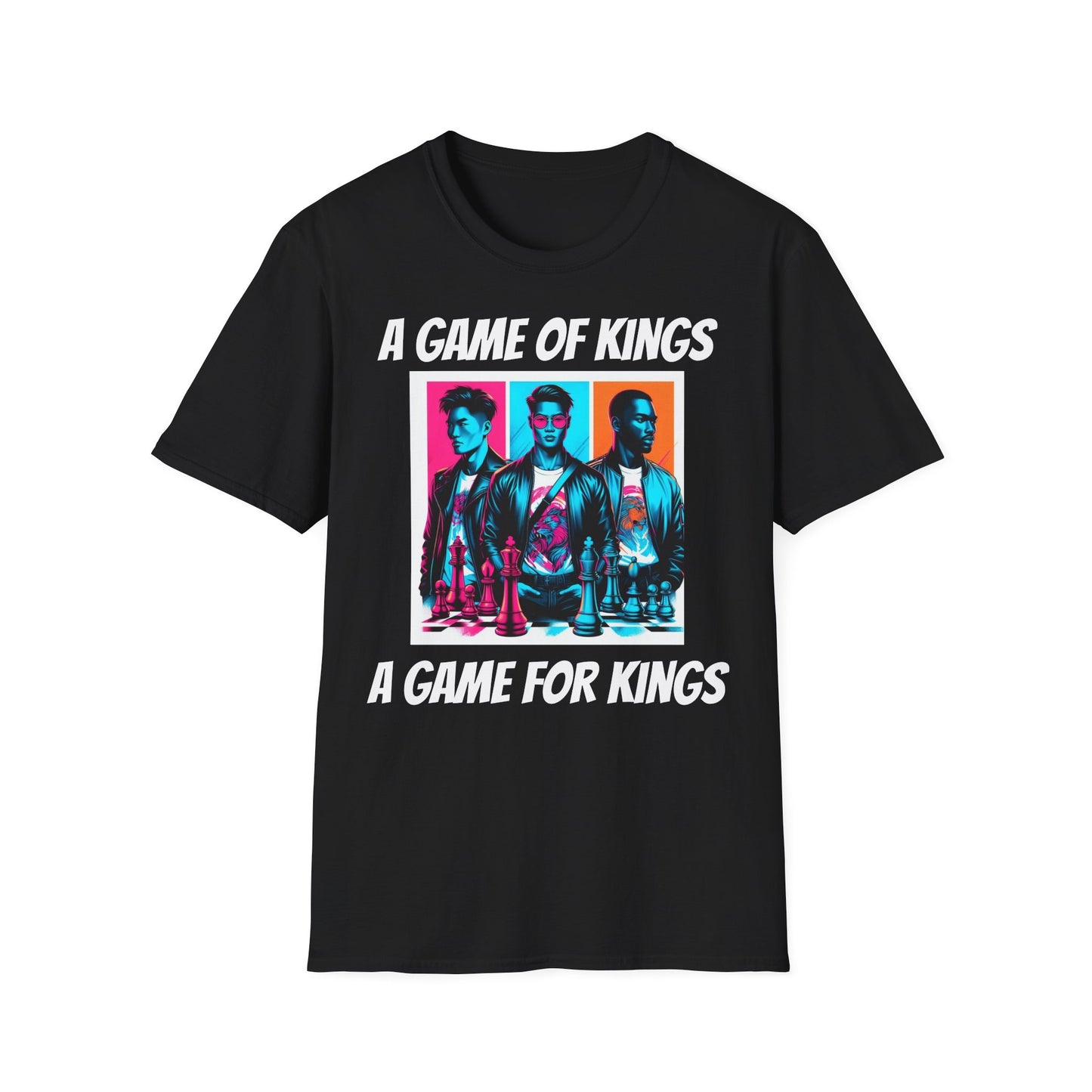 Men's T-Shirt | A Game of Kings. A Game for Kings | Bold & Stylish | Chess Themed | Men's Softstyle T-Shirt