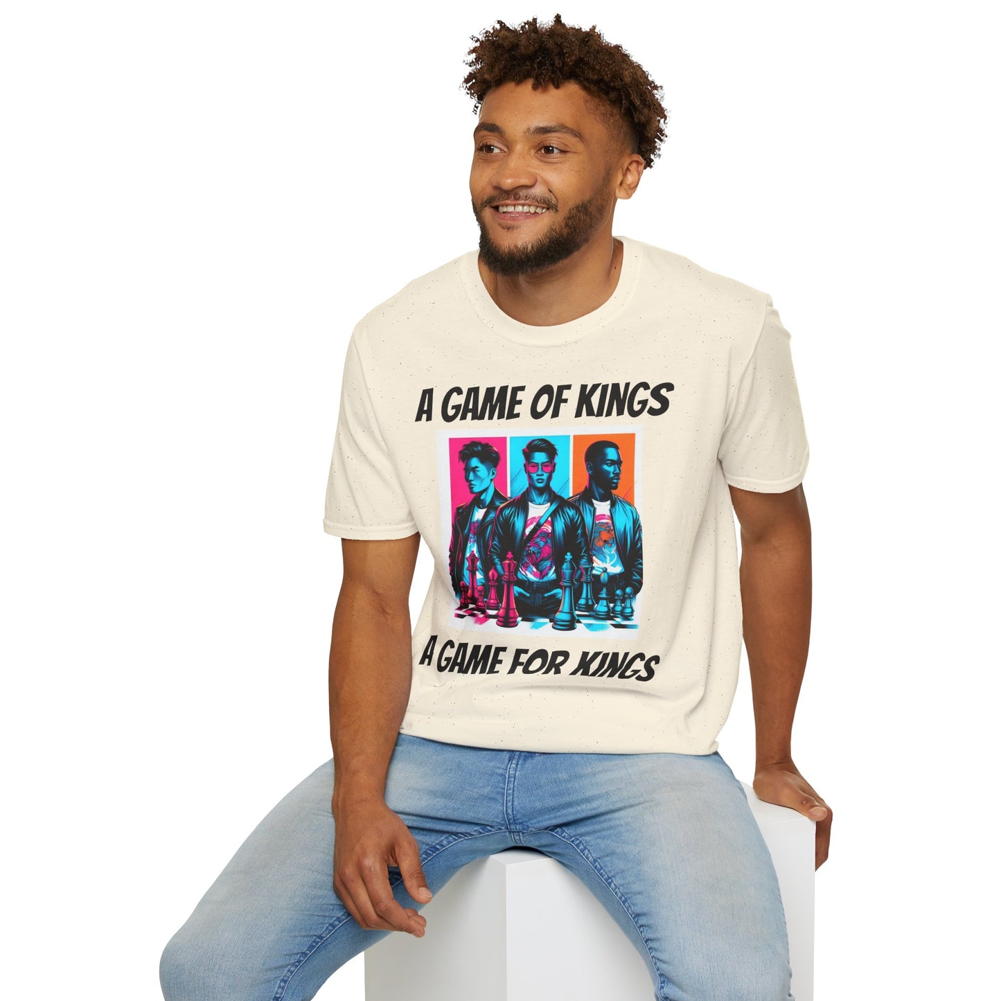 Men's T-Shirt | A Game of Kings. A Game for Kings | Bold & Stylish | Chess Themed | Men's Softstyle T-Shirt