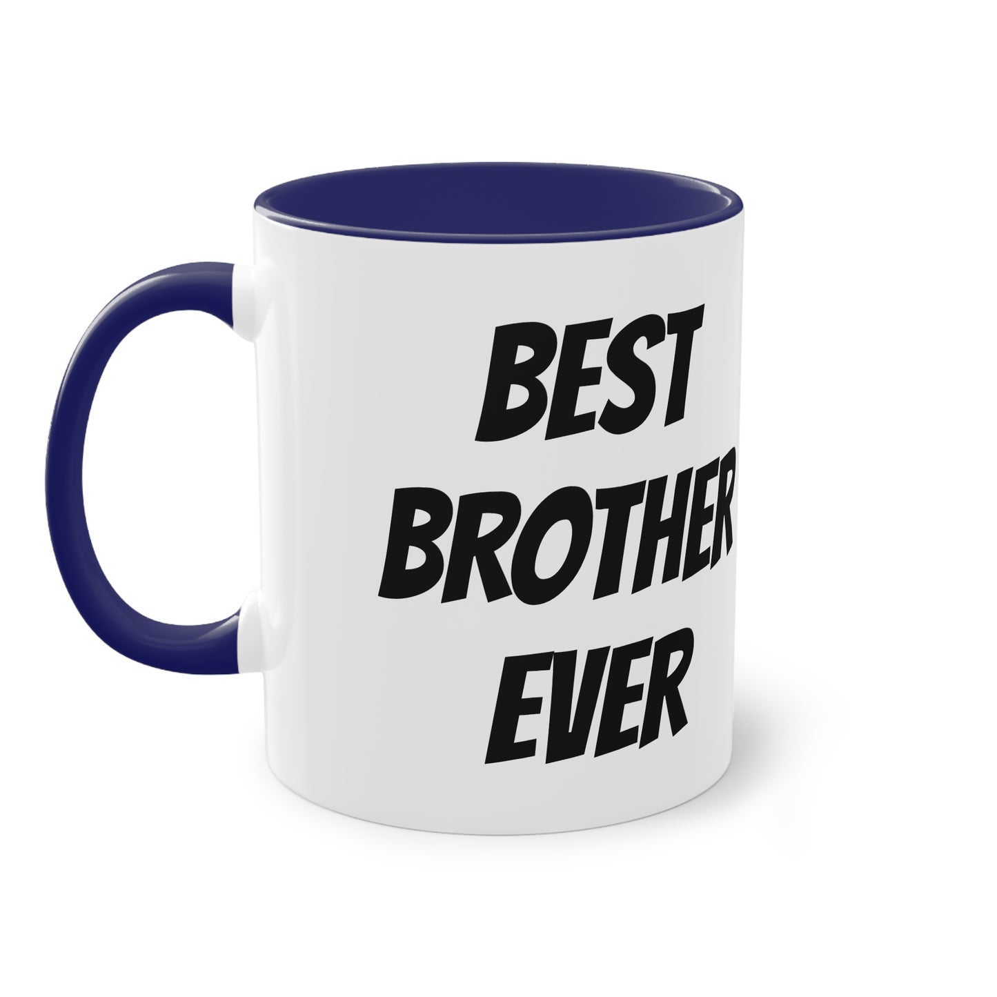 Mug | Coffee Mug | Protector. Guide. Ally. BEST BROTHER EVER | Two-Tone Coffee Mug, 11oz