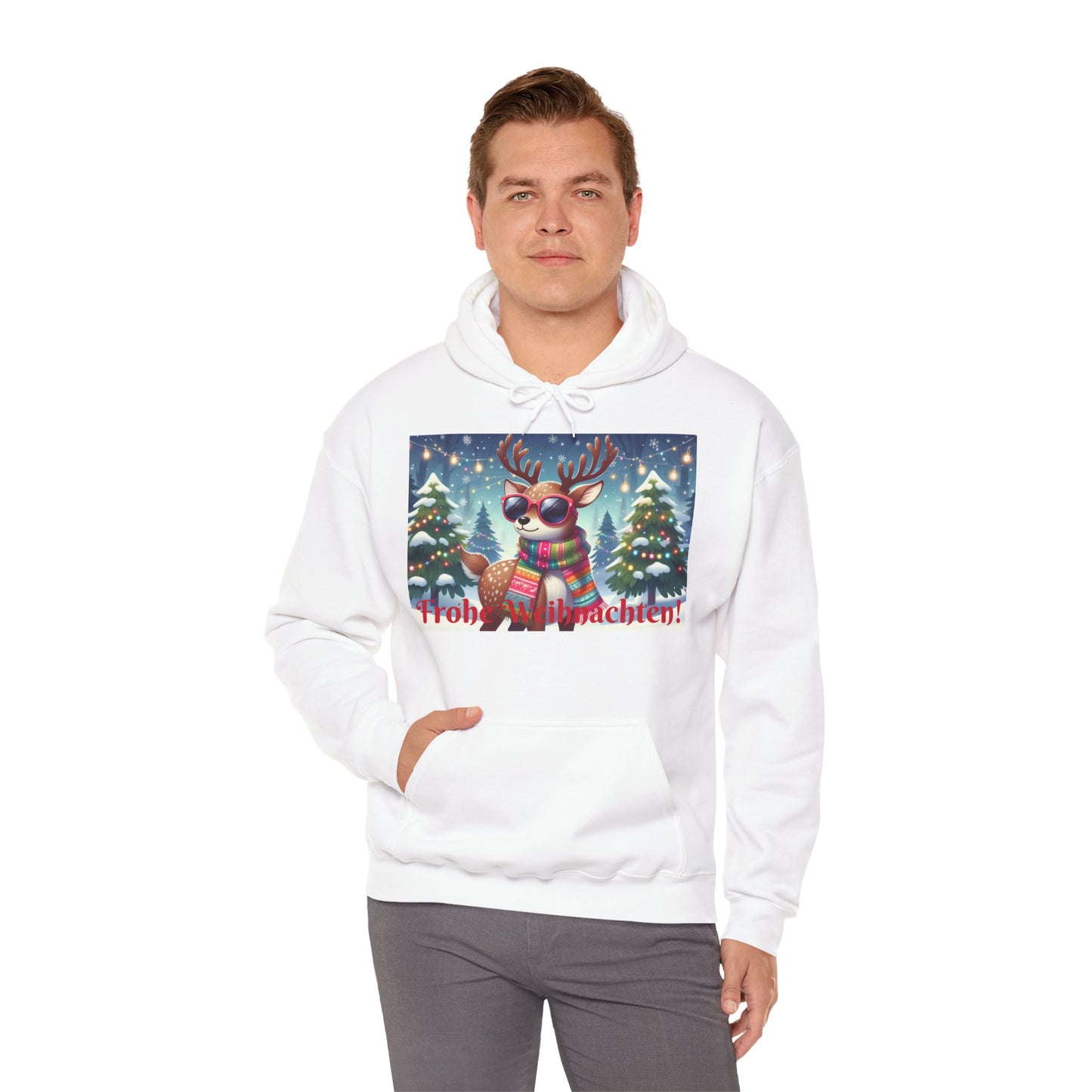 Men's Hooded Sweatshirt - Frohe Weihnachten!