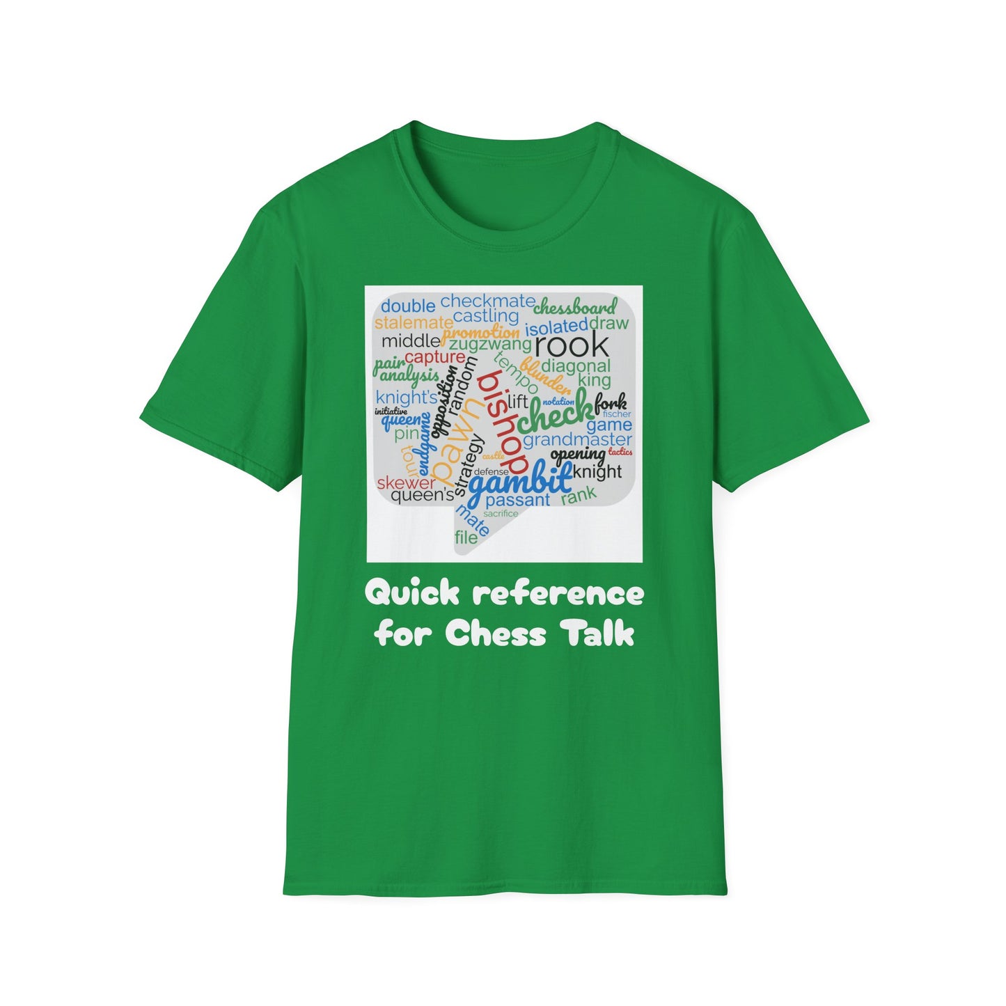 Women's T-Shirt | Quick Reference for Chess Talk | Funny | Chess themed | Women's Softstyle T-Shirt