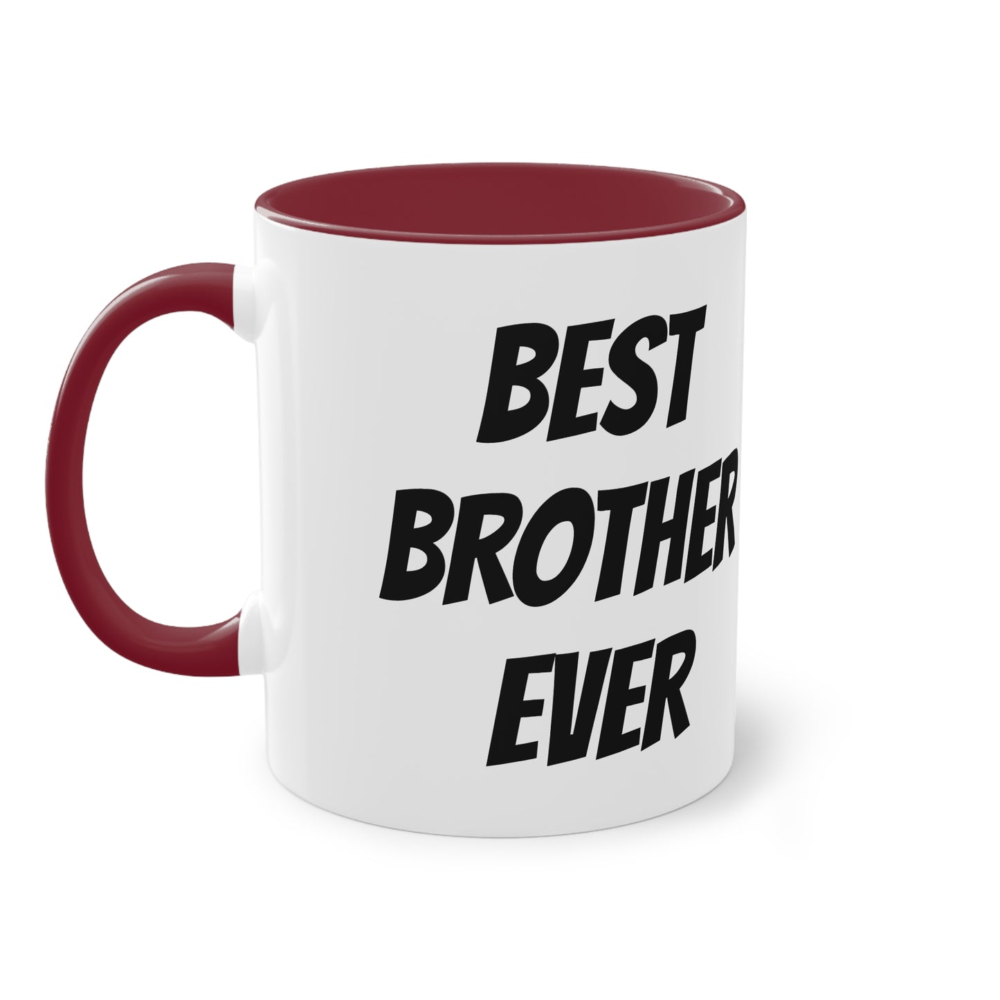 Mug | Coffee Mug | Protector. Guide. Ally. BEST BROTHER EVER | Two-Tone Coffee Mug, 11oz