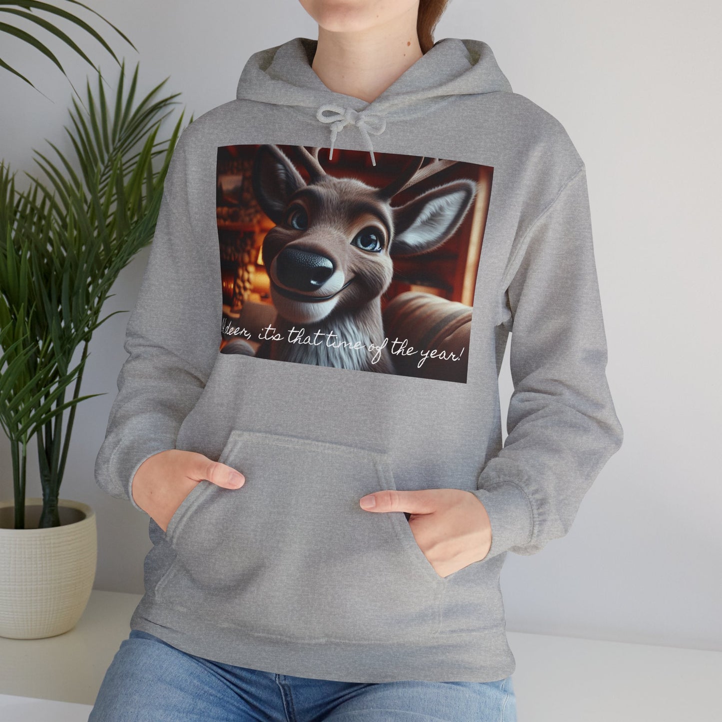 XXXL+ | Women's Hooded Sweatshirt - Oh deer, it's that time of the year!