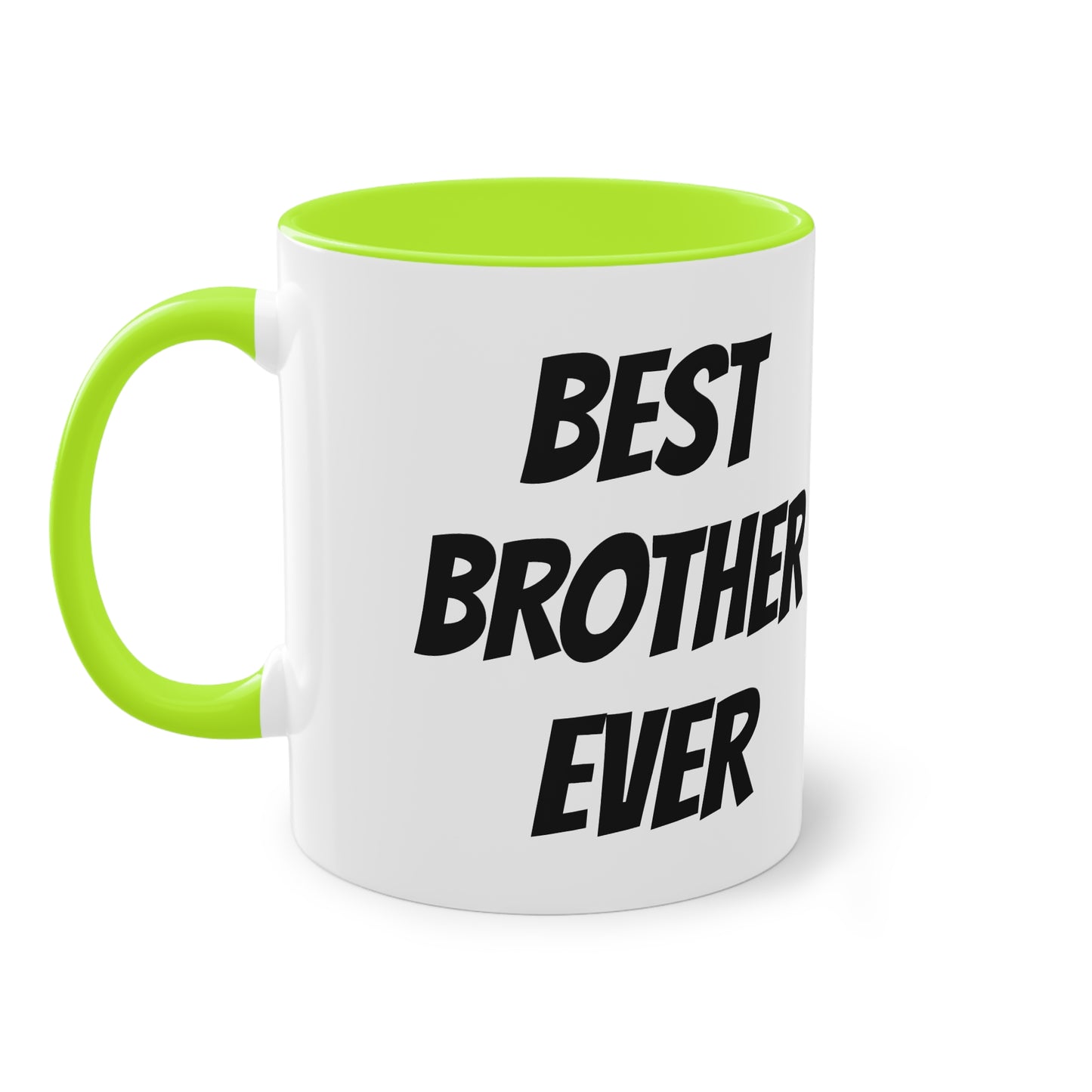 Mug | Coffee Mug | Protector. Guide. Ally. BEST BROTHER EVER | Two-Tone Coffee Mug, 11oz