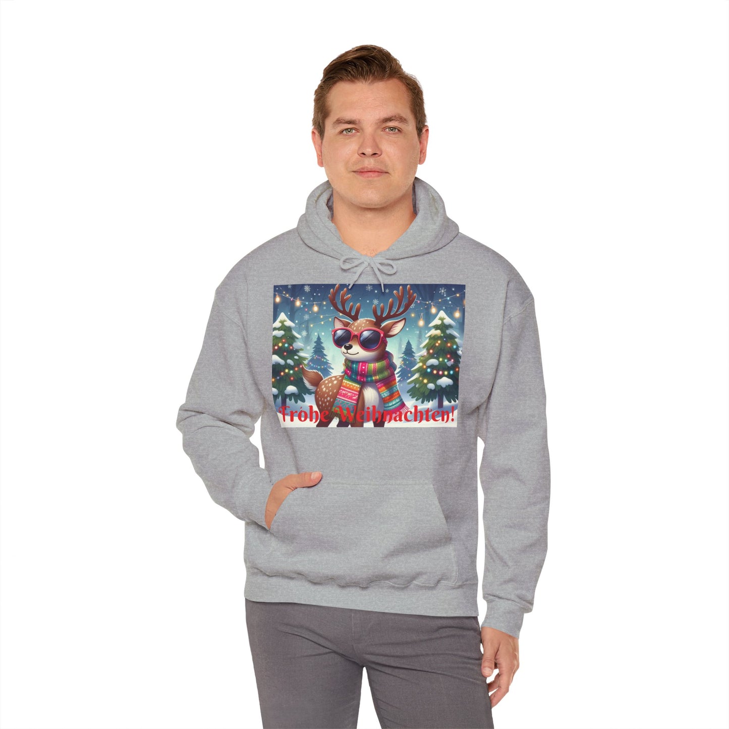 XXXL+ | Men's Hooded Sweatshirt - Frohe Weihnachten!