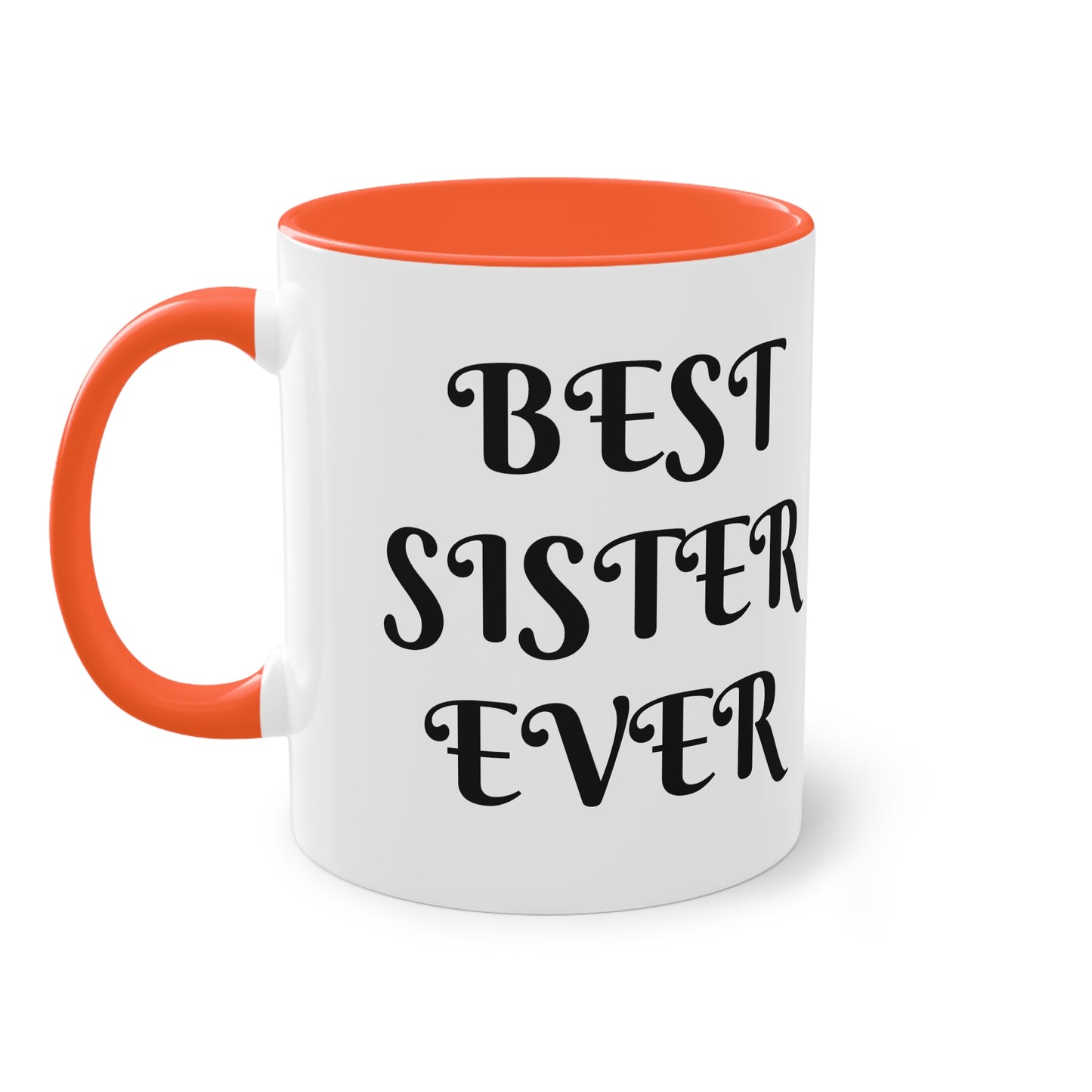 Coffee Mug | Protector. Guide. Ally. BEST SISTER EVER | Two-Tone Coffee Mug, 11oz