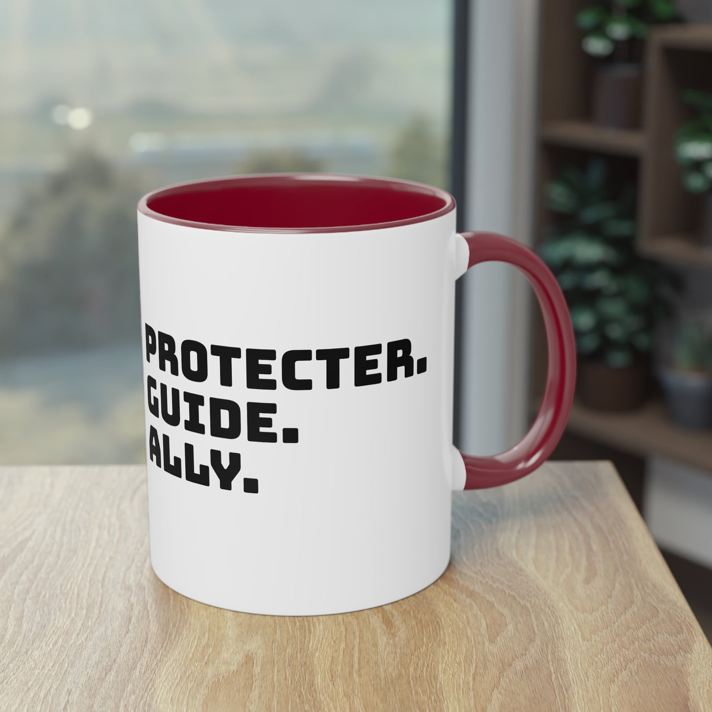 Mug | Coffee Mug | Protector. Guide. Ally. BEST BROTHER EVER | Two-Tone Coffee Mug, 11oz