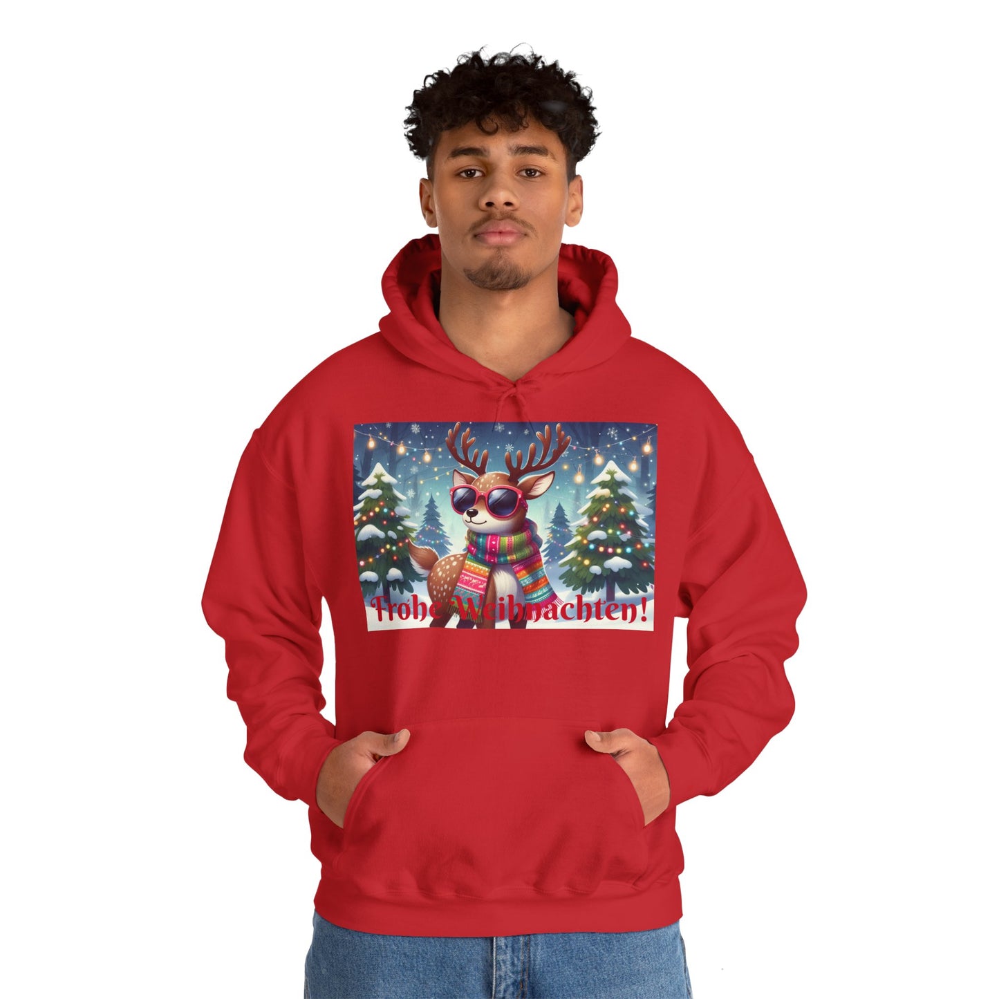 Men's Hooded Sweatshirt - Frohe Weihnachten!