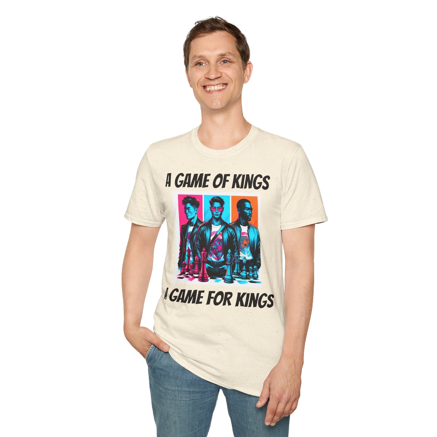 Men's T-Shirt | A Game of Kings. A Game for Kings | Bold & Stylish | Chess Themed | Men's Softstyle T-Shirt