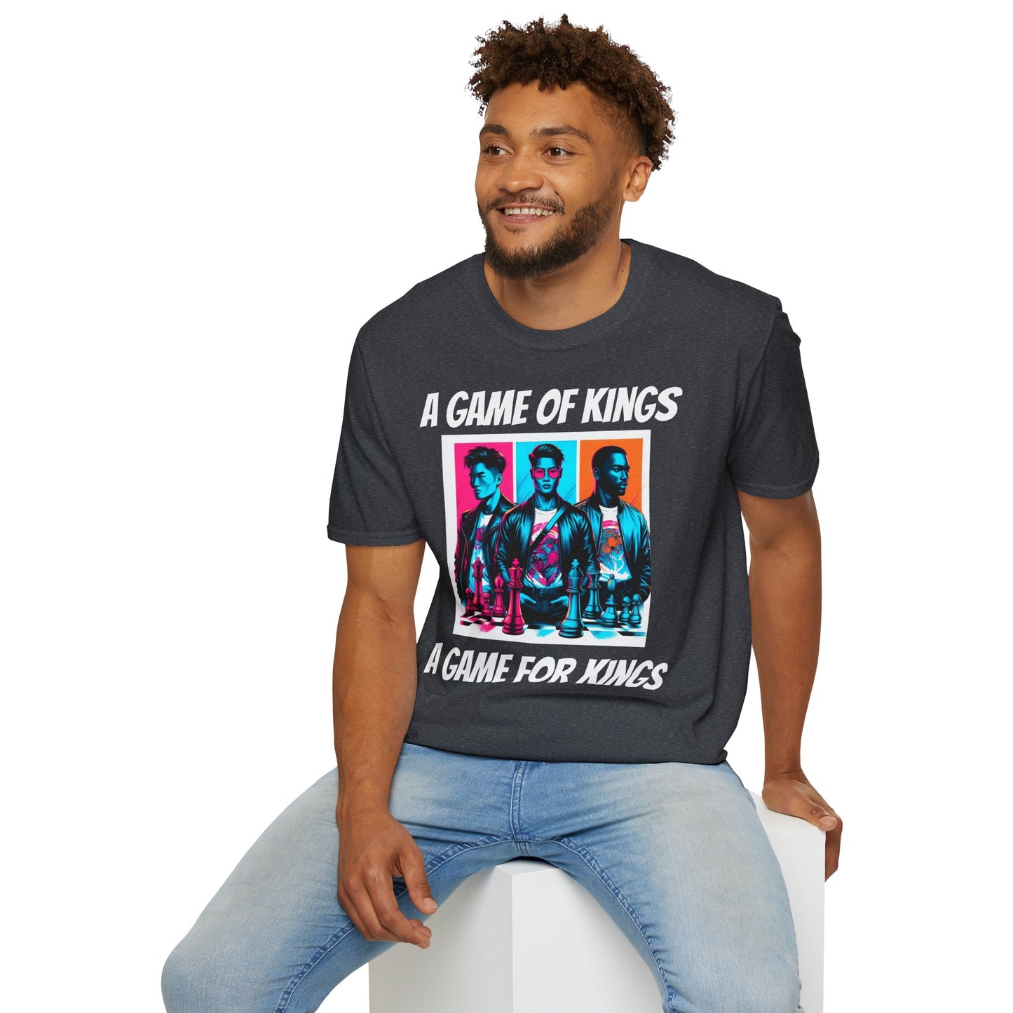 Men's T-Shirt | A Game of Kings. A Game for Kings | Bold & Stylish | Chess Themed | Men's Softstyle T-Shirt