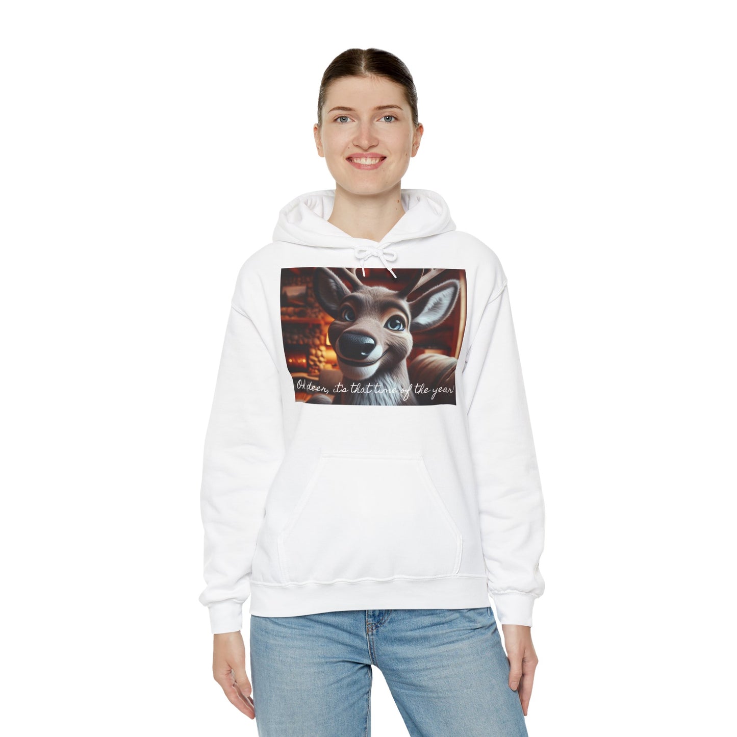 XXXL+ | Women's Hooded Sweatshirt - Oh deer, it's that time of the year!