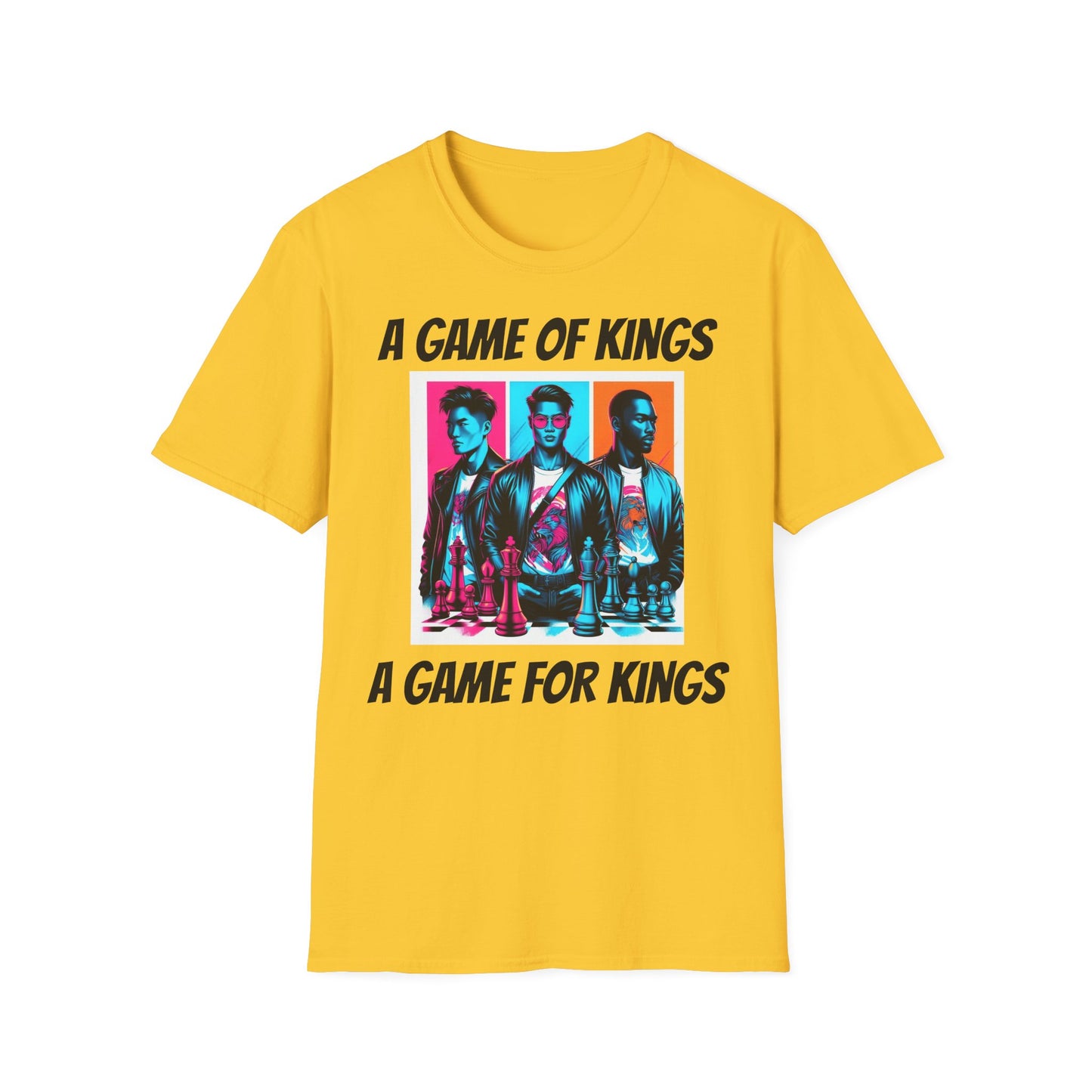 Men's T-Shirt | A Game of Kings. A Game for Kings | Bold & Stylish | Chess Themed | Men's Softstyle T-Shirt