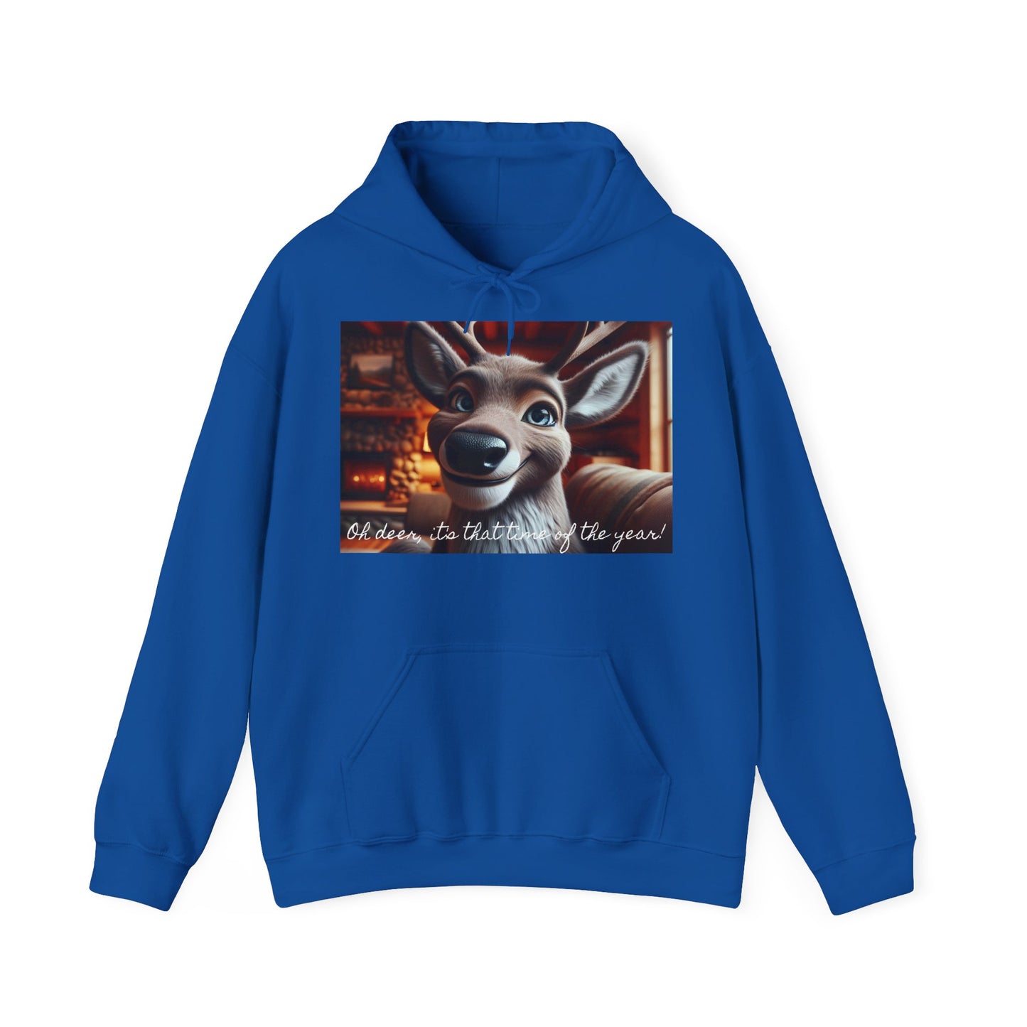 XXXL+ | Men's Hooded Sweatshirt - Oh deer, it's that time of the year!