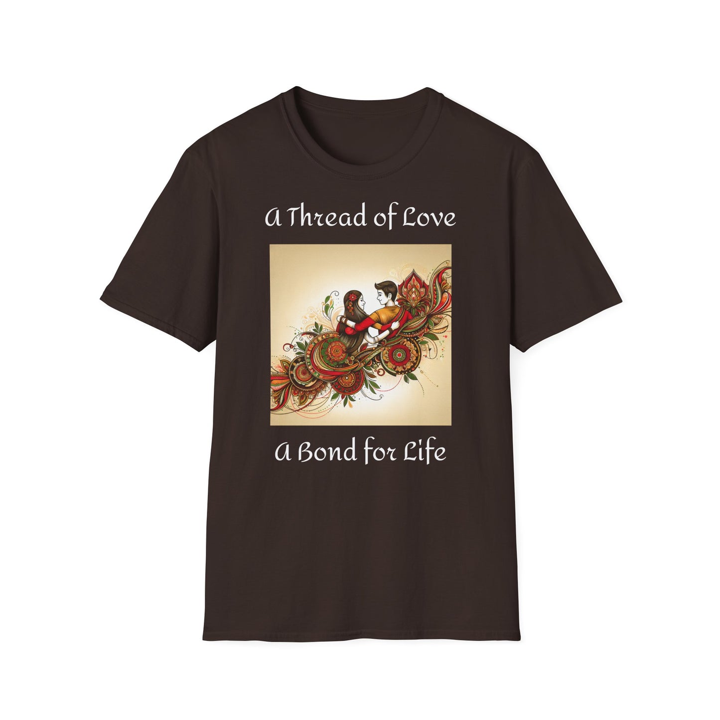 Men's T-Shirt | A Thread of Love. A Bond for Life | Brother & Sister | India Themed | Men's Softstyle T-Shirt
