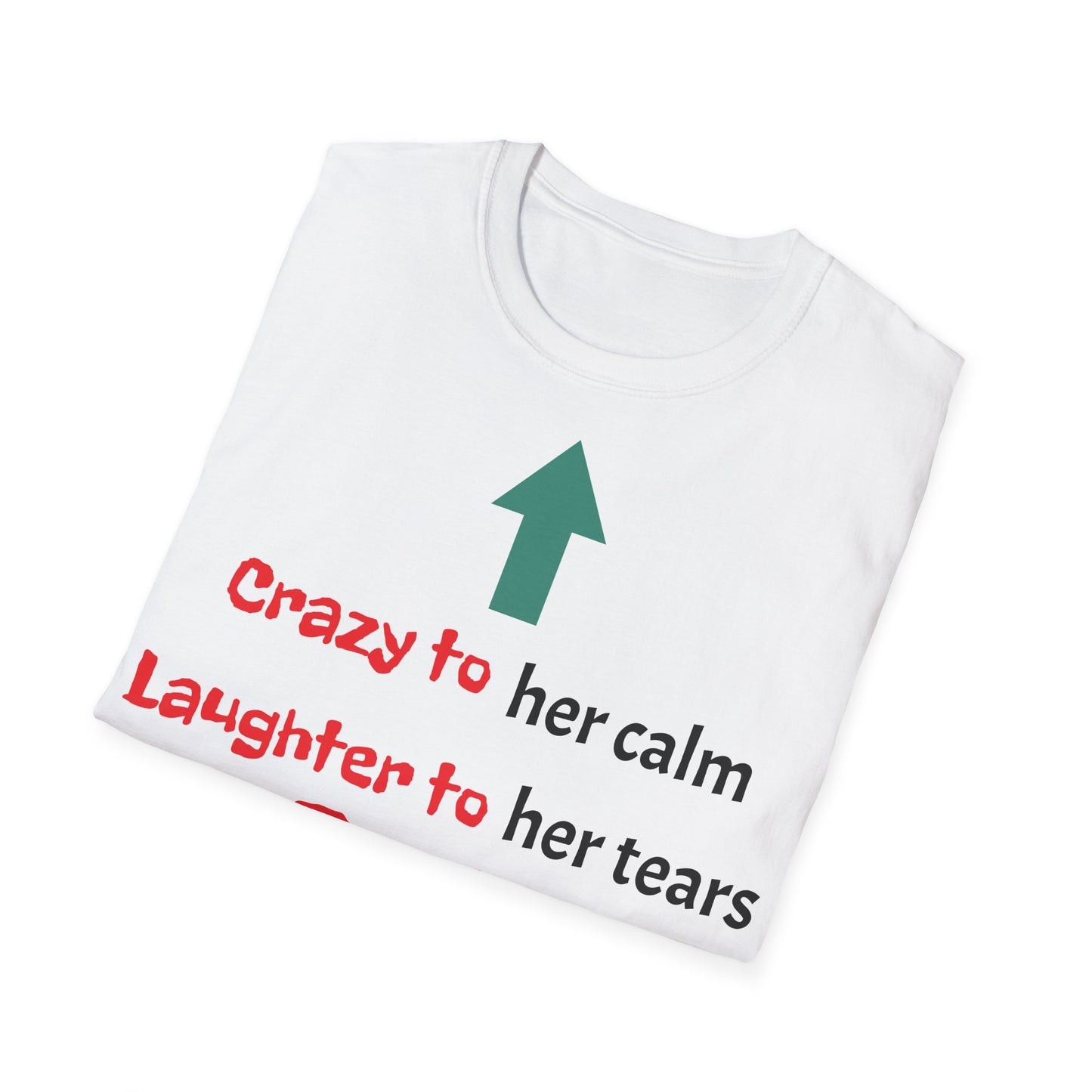 Men's T-Shirt | Crazy to Her Calm, Laughter to Her Tears, BEST BROTHER EVER | Brother & Sister | India Themed | Men's Softstyle T-Shirt