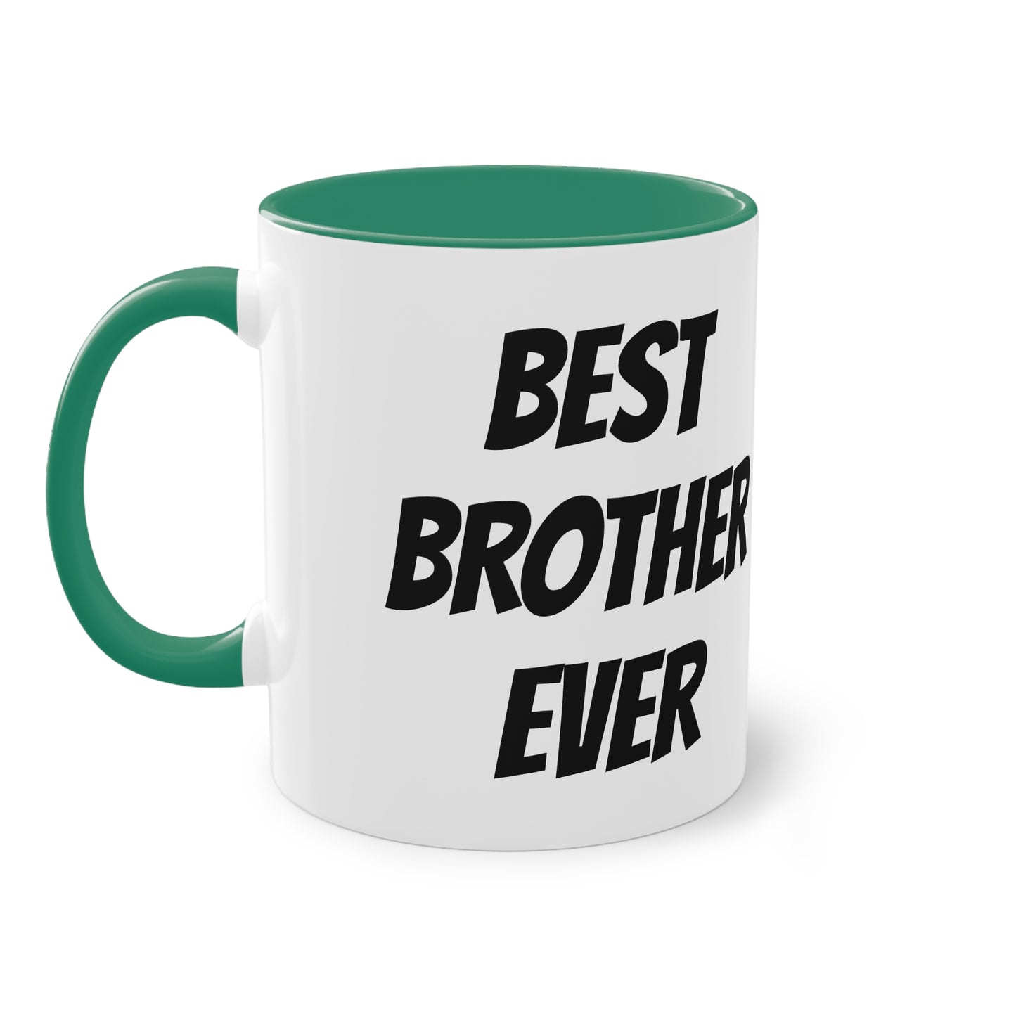 Mug | Coffee Mug  | Protector. Guide. Ally. BEST BROTHER EVER |  Two-Tone Coffee Mug, 11oz