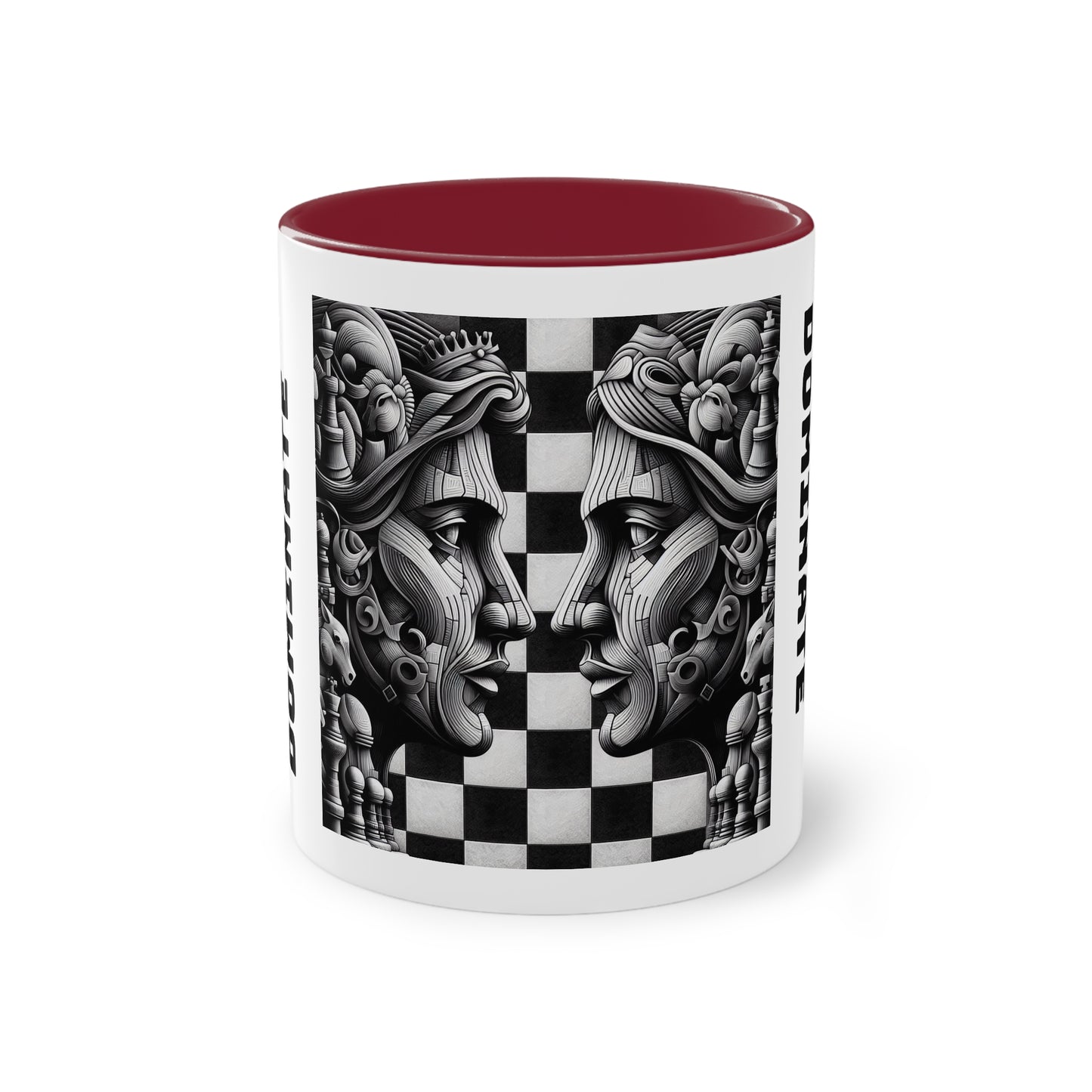 Coffee Mug | Chess themed Coffee Mug | Strategize. Execute. Dominate. Coffee Mug | Two-Tone Coffee Mug, 11oz