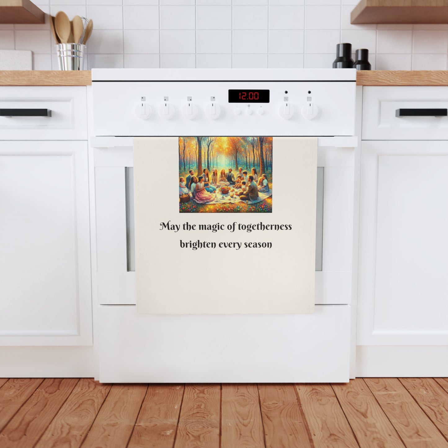 Kitchen Tea Towel - May the Magic of Togetherness Brighten Every Season