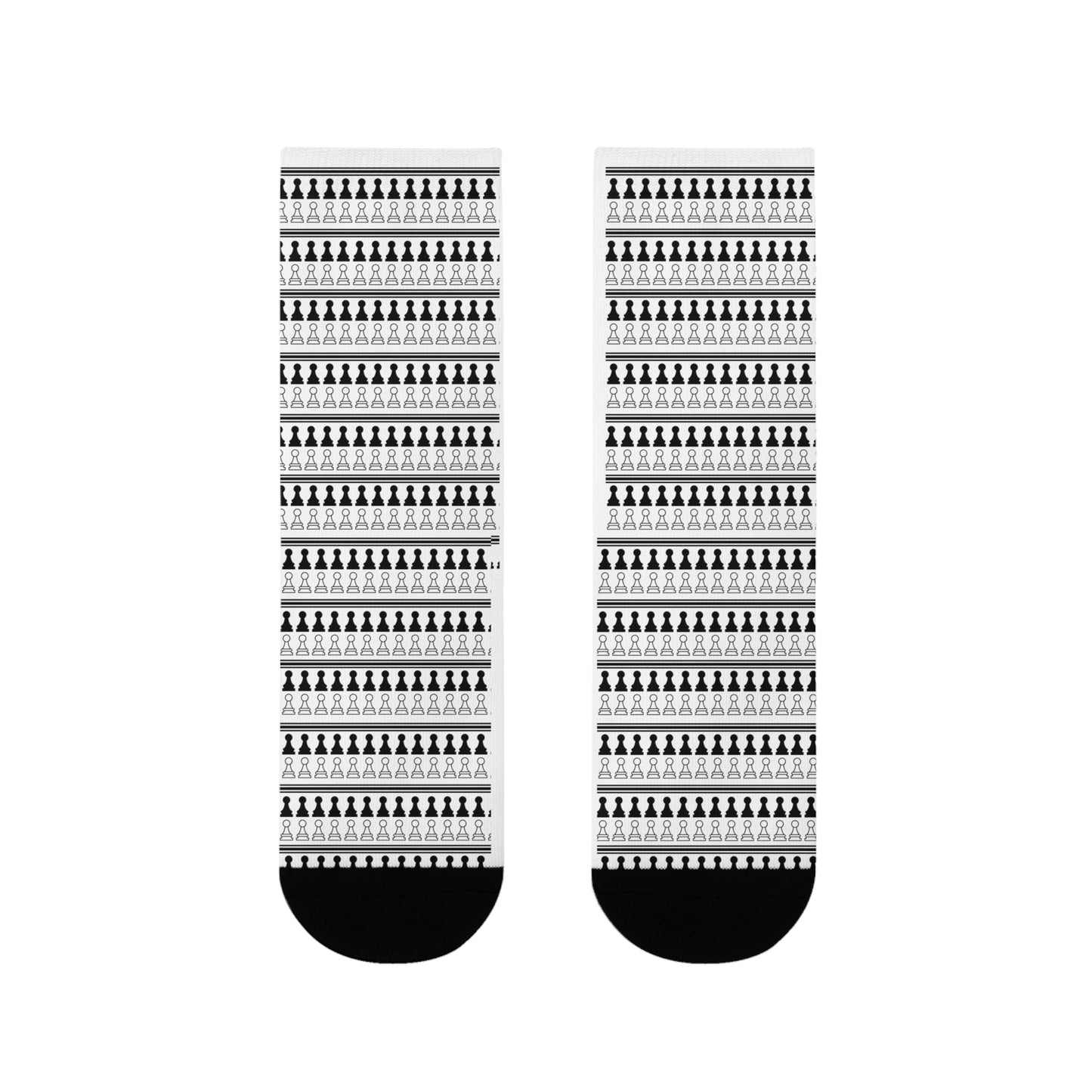 Fun Socks | Chess themed | Pawn Army | Cool & Stylish Sublimation Crew Socks (EU)