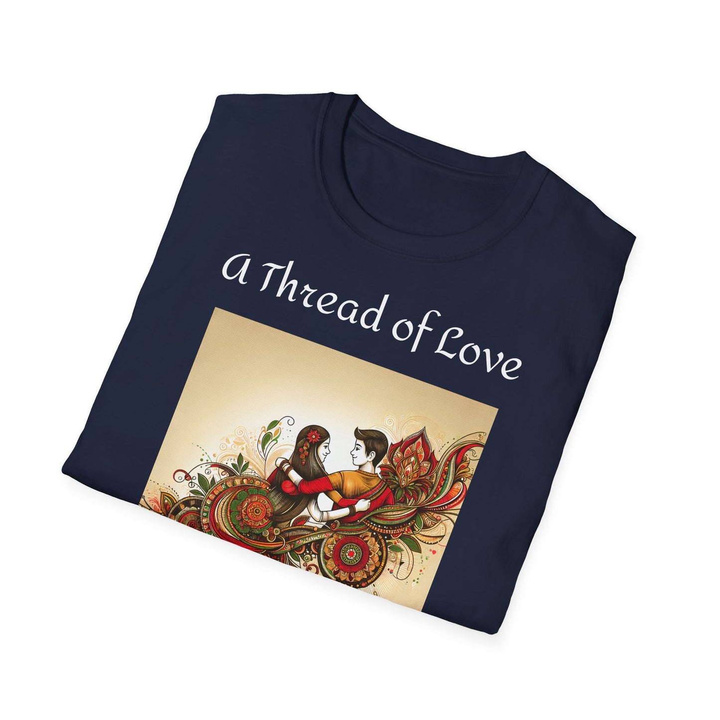 Men's T-Shirt | A Thread of Love. A Bond for Life | Brother & Sister | India Themed | Men's Softstyle T-Shirt