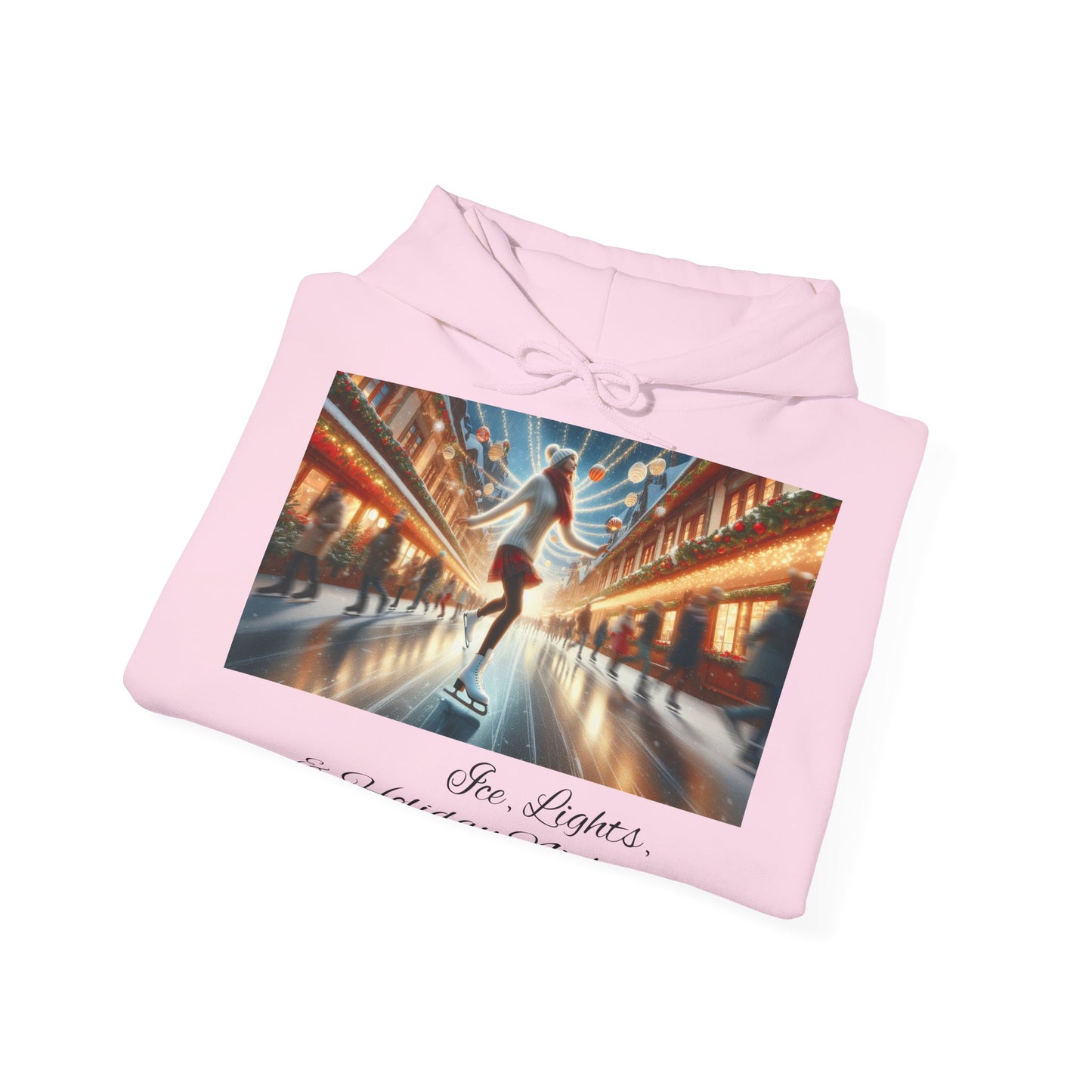 Women's Hooded Sweatshirt - Ice, Lights, & Holiday Nights! Design 02