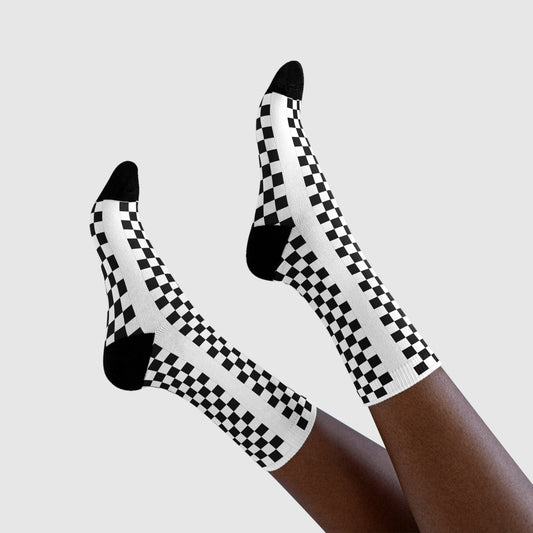Fun Socks | Chess themed | Cool & Stylish Sublimation Crew Socks (EU)