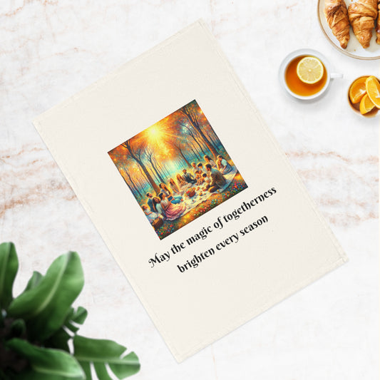 Kitchen Tea Towel - May the Magic of Togetherness Brighten Every Season